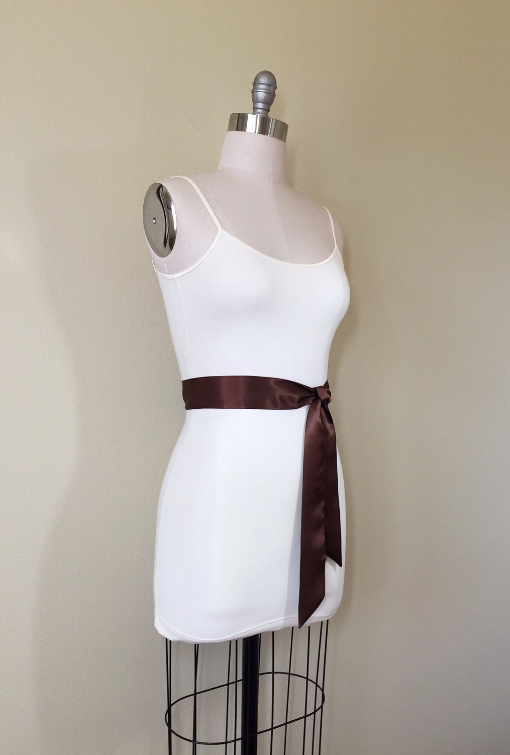 Chocolate Brown Sash, Chocolate Satin Sash Belt, Bridesmaid Sash, Brown Wedding Dress Sash, Bridal Sash, Brown Satin Sash, Satin Swank