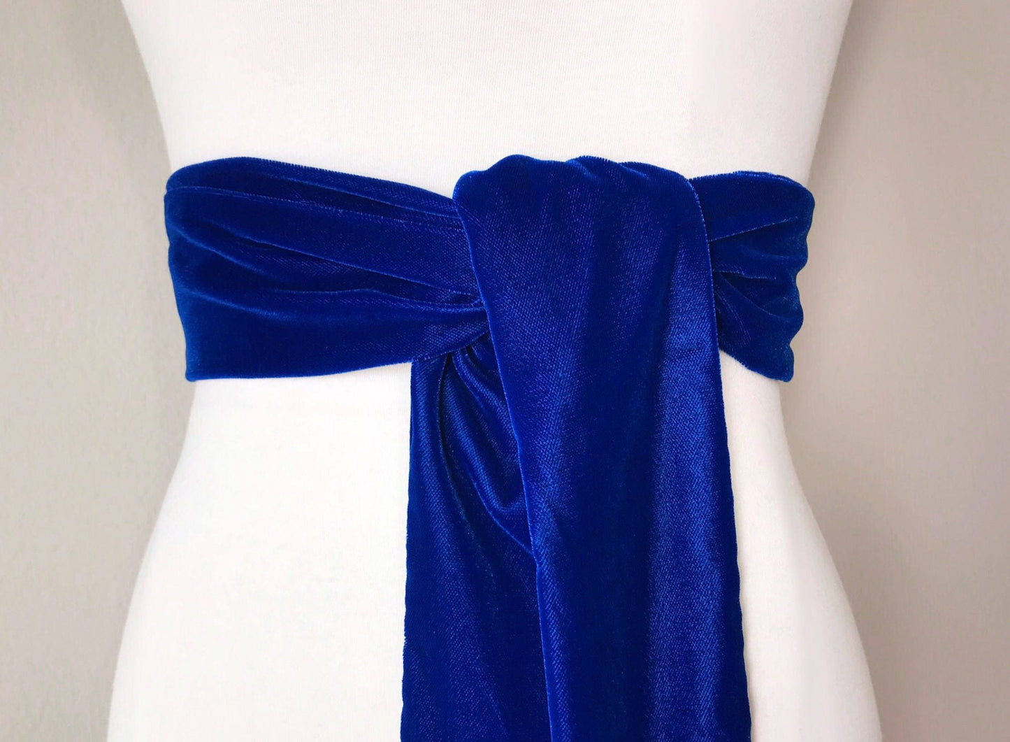 Royal Blue Velvet Sash, Royal Blue Dress Sash, Blue Velvet Belt, Formal Dress Sash, Royal Velvet Sash Belt, Velvet Accessories, Satin Swank