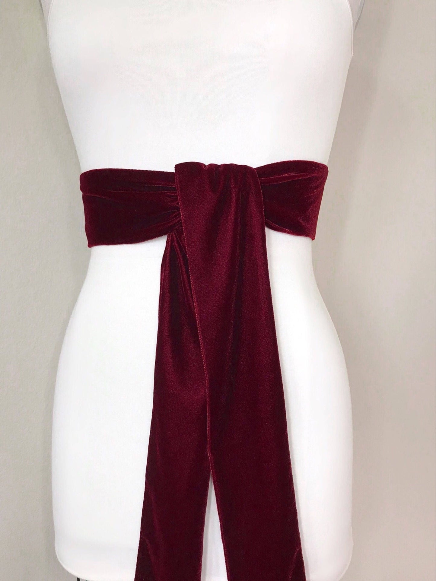 Burgundy Velvet Sash, Wine Velvet Sash, Burgundy Sash Belt in Velvet, Victorian Dress Sash, Wedding Dress Sash, Velvet Belt, Satin Swank