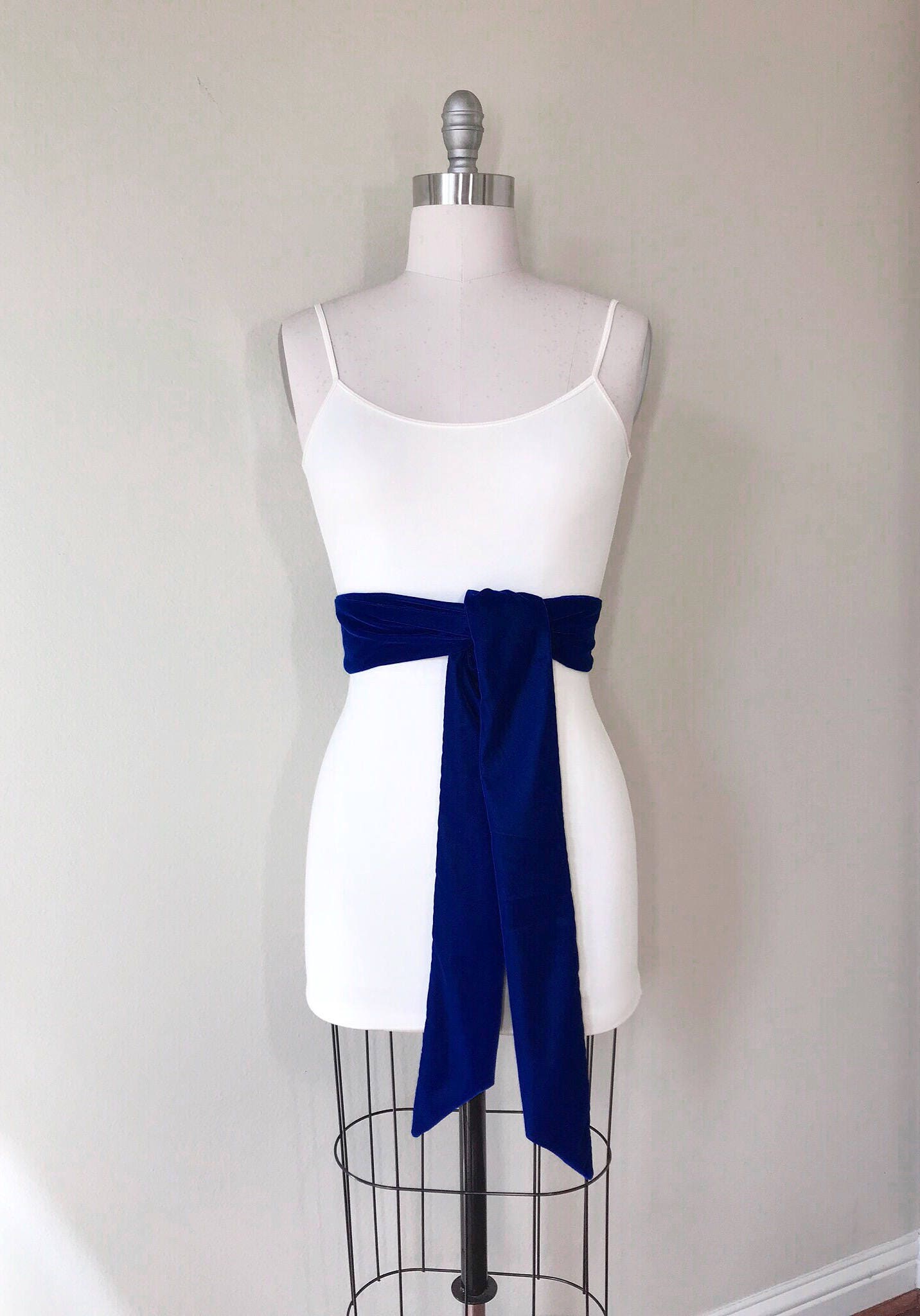 Royal Blue Velvet Sash, Royal Blue Dress Sash, Blue Velvet Belt, Formal Dress Sash, Royal Velvet Sash Belt, Velvet Accessories, Satin Swank
