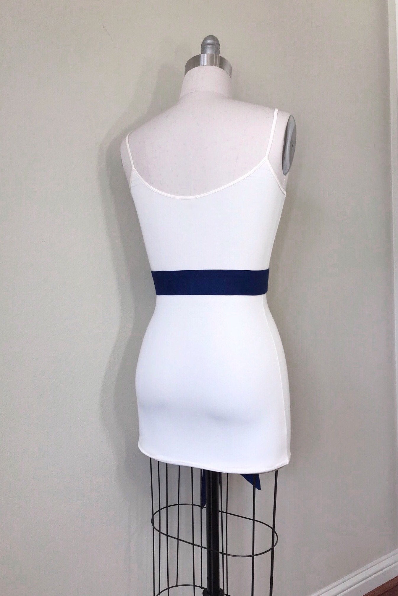 Ultra Suede Sash in Indigo Blue, Blue Suede Cloth Sash, Blue Micro Suede Sash Belt, Suede Accessories, Blue Ultra Suede Belt, Satin Swank