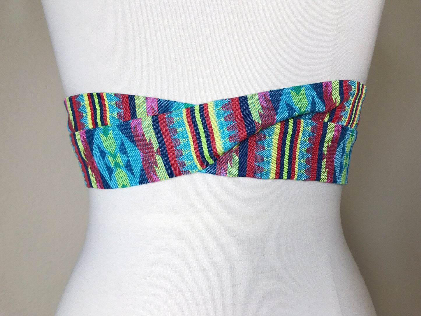 Navajo Print Sash Belt, Tribal Print Sash, Native American Belt, Boho Woven Ethnic Sash, Aztec Print Sash, Bohemian Wrap Belt, Satin Swank