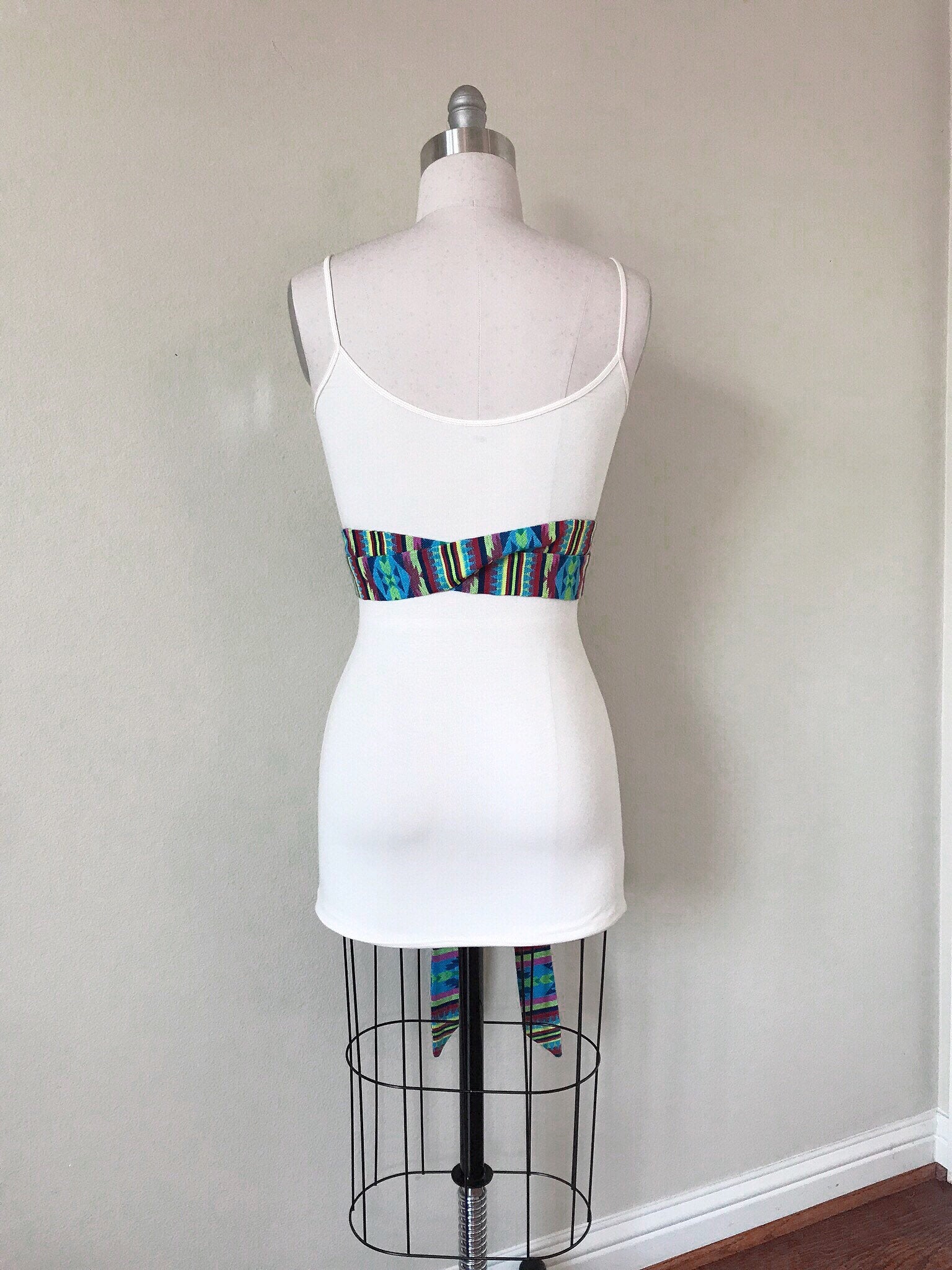 Navajo Print Sash Belt, Tribal Print Sash, Native American Belt, Boho Woven Ethnic Sash, Aztec Print Sash, Bohemian Wrap Belt, Satin Swank