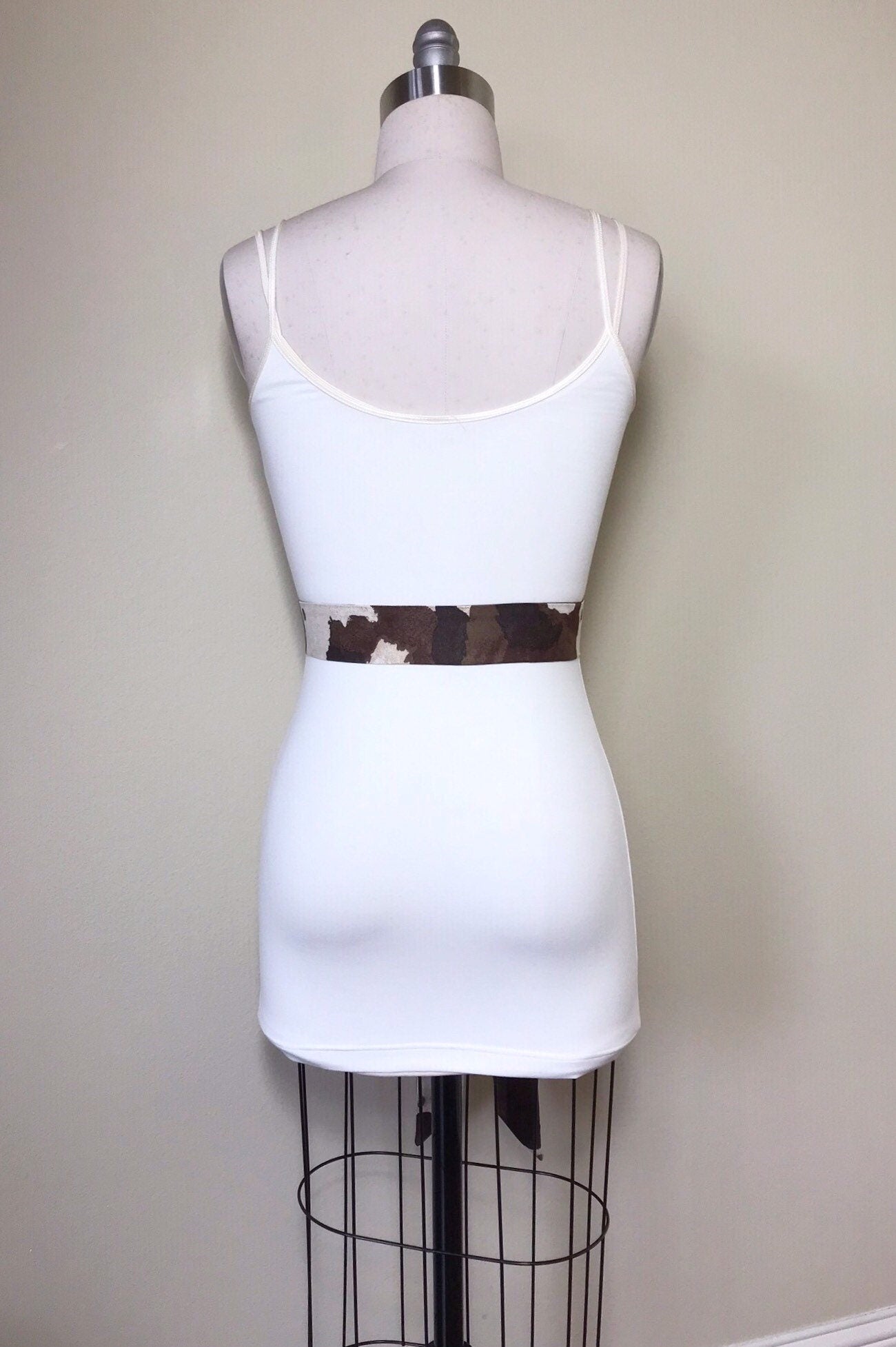 Narrow Brown Cow Print Sash in Micro Suede, Brown & Cream Sash, Brown Cow Belt, Cow Sash Belt, Brown Cow Western Accessories, Satin Swank