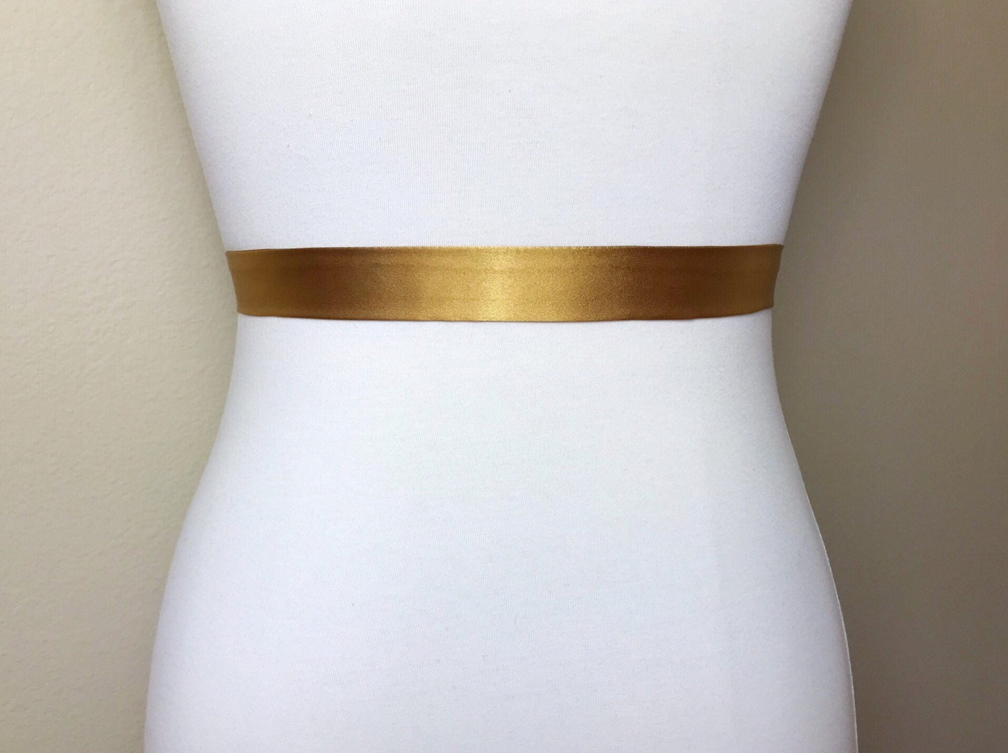 Extra Narrow Antique Gold Sash, Skinny Sash Belt, Antique Gold Satin Sash Belt, Skinny Gold Sash Belt, Satin Gold Belt, Satin Swank