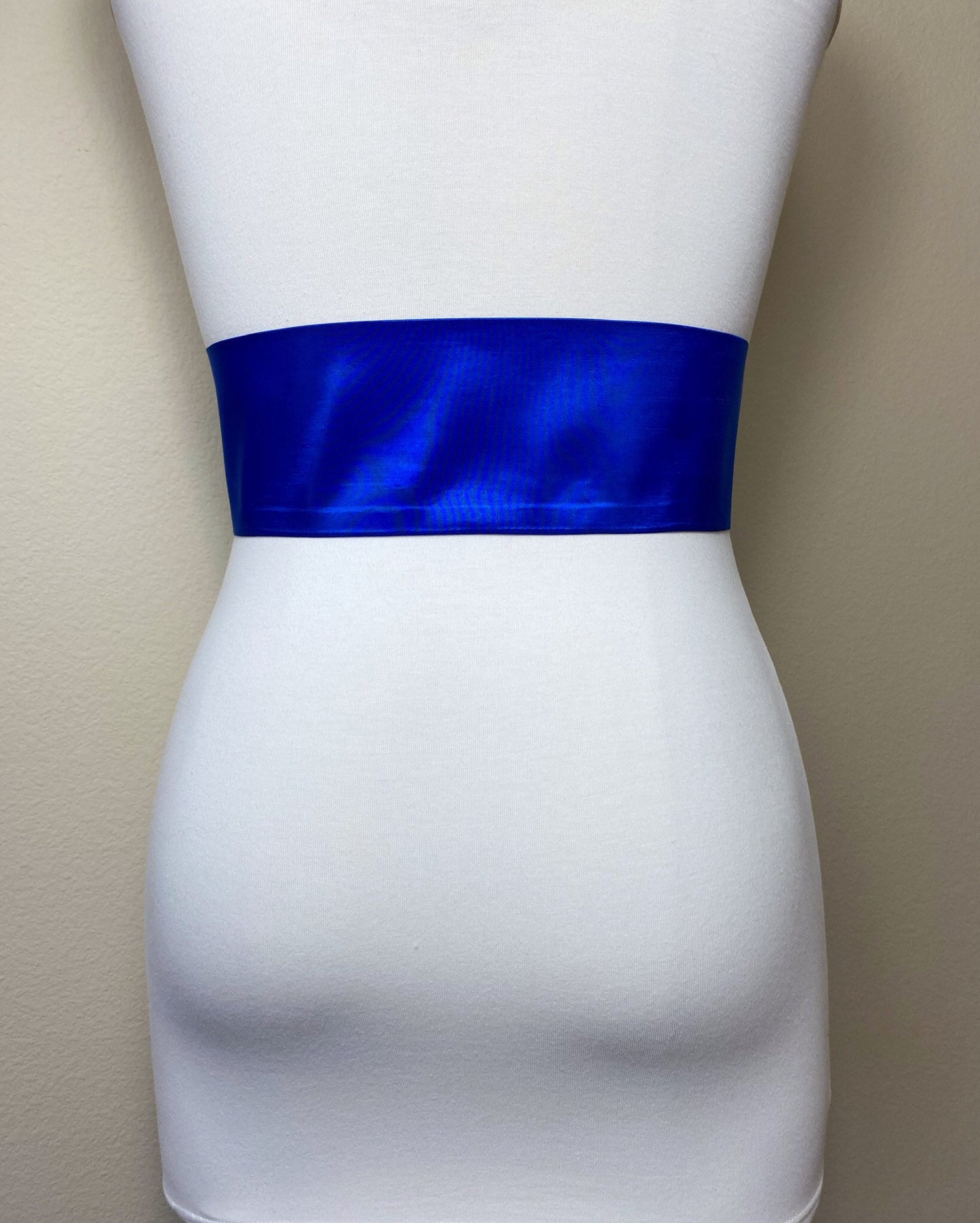Crisp Taffeta Sash in Electric Blue, Bright Royal Blue Taffeta Bow Belt, Formal Dress Sash, Taffeta Dress Sash, Holiday Sash, Satin Swank