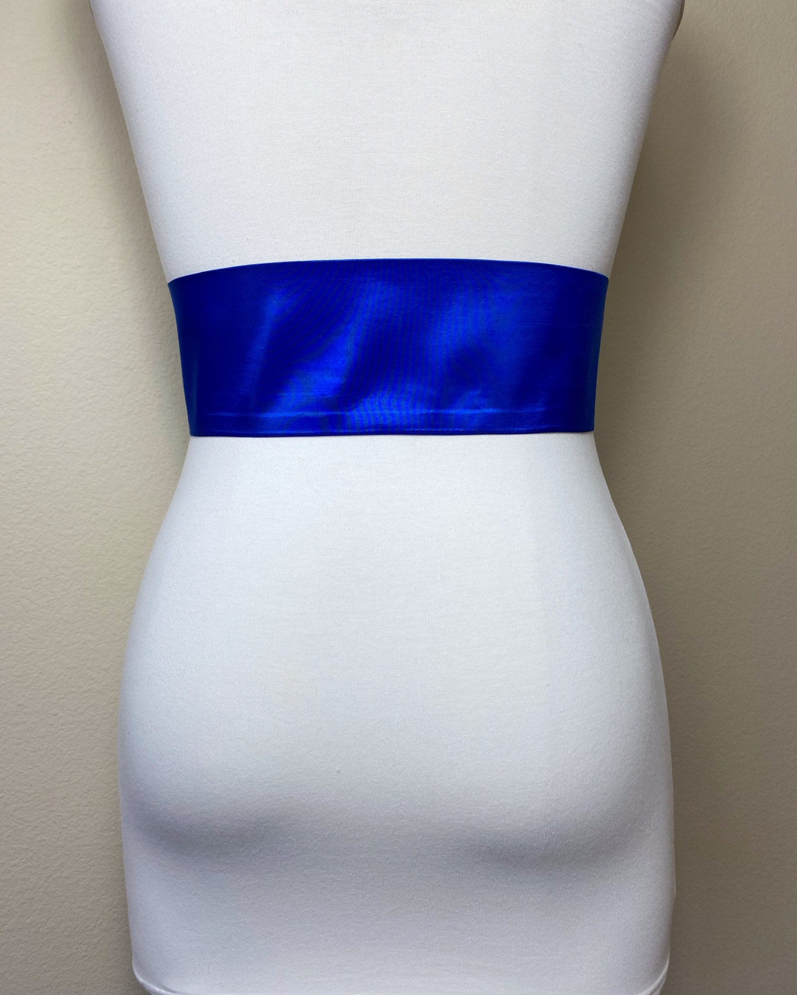Crisp Taffeta Sash in Electric Blue, Bright Royal Blue Taffeta Bow Belt, Formal Dress Sash, Taffeta Dress Sash, Holiday Sash, Satin Swank