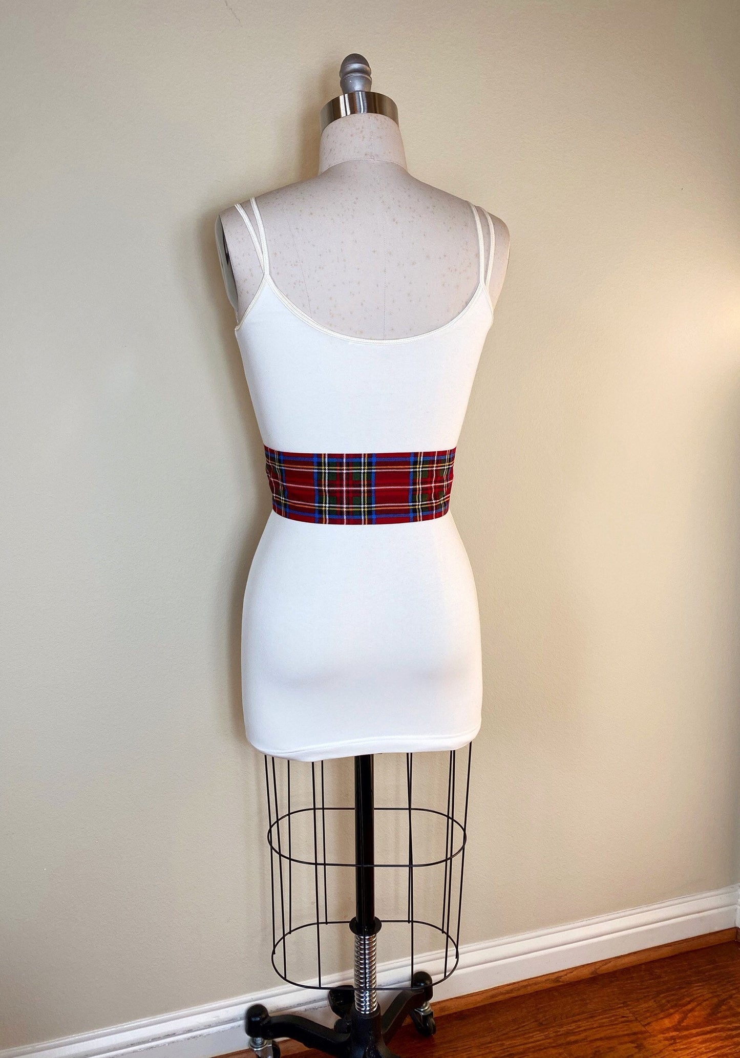 Deep Red Royal Stewart Tartan Sash Belt, Stewart Clan Tartan Plaid Sash, Red Plaid Sash, Red Tartan, Scottish Tartan Accessories Satin Swank