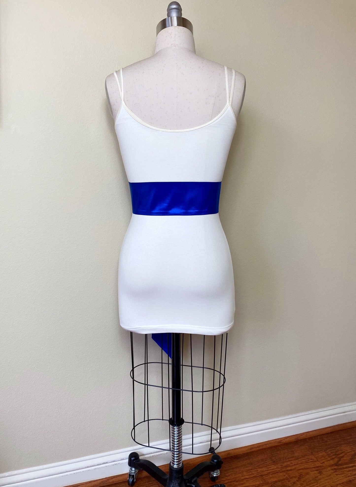 Crisp Taffeta Sash in Electric Blue, Bright Royal Blue Taffeta Bow Belt, Formal Dress Sash, Taffeta Dress Sash, Holiday Sash, Satin Swank