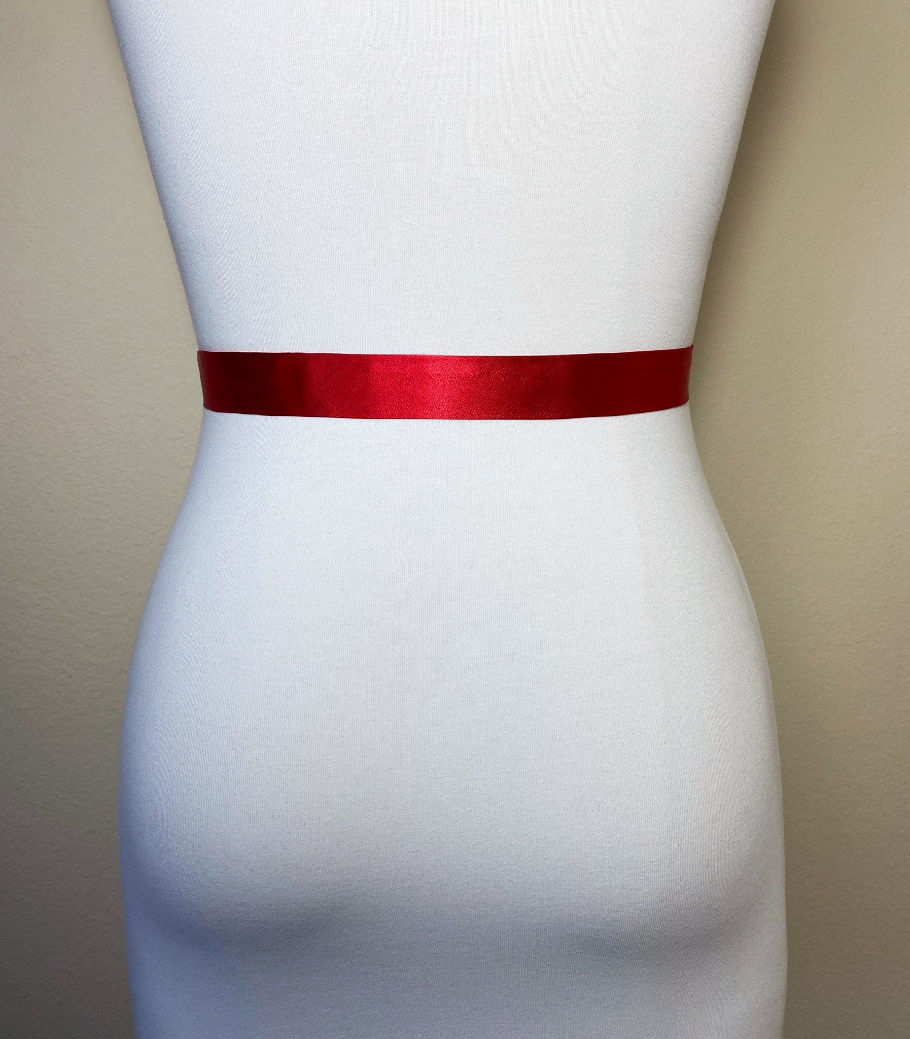 Extra Narrow Crimson Red Sash, Skinny Sash Belt, Red Satin Sash Belt, Skinny Red Sash, Satin Red Belt, Crimson Red Narrow Sash, Satin Swank