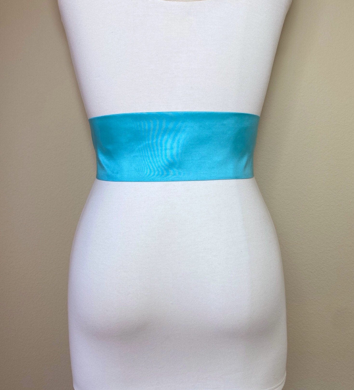 Crisp Taffeta Sash in Tiffany Blue, Taffeta Bow Belt, Formal Dress Sash, Tiffany Blue Sash, Aqua Blue Taffeta Sash, Satin Swank