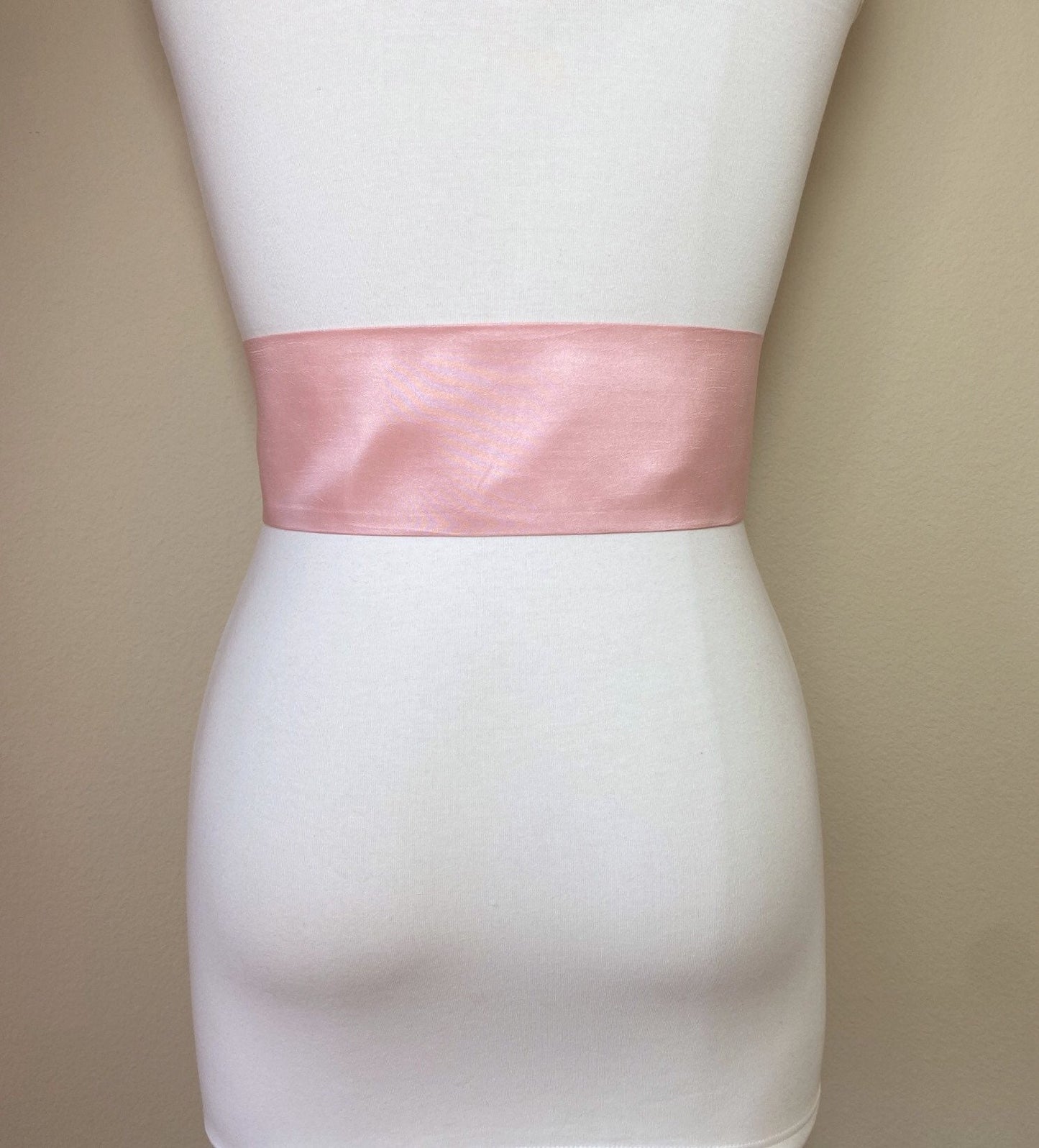 Crisp Taffeta Sash in Warm Blush, Blush Taffeta Bow Belt, Formal Dress Sash, Warm Blush Sash Belt, Taffeta Blush Sash, Satin Swank