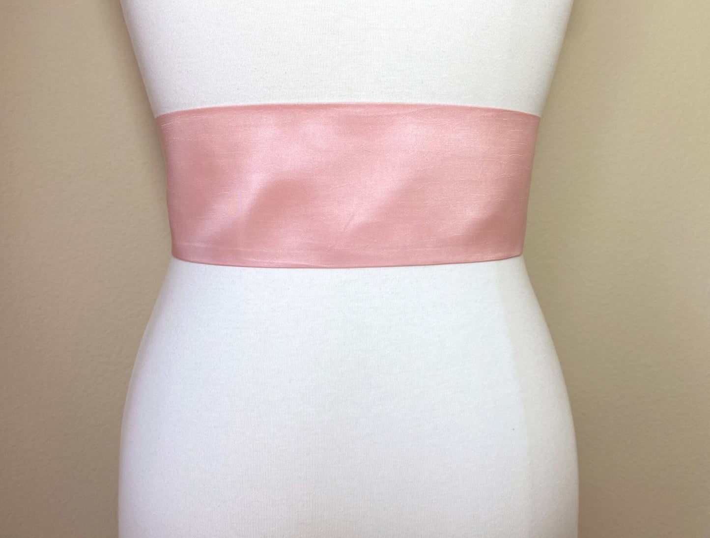 Crisp Taffeta Sash in Warm Blush, Blush Taffeta Bow Belt, Formal Dress Sash, Warm Blush Sash Belt, Taffeta Blush Sash, Satin Swank