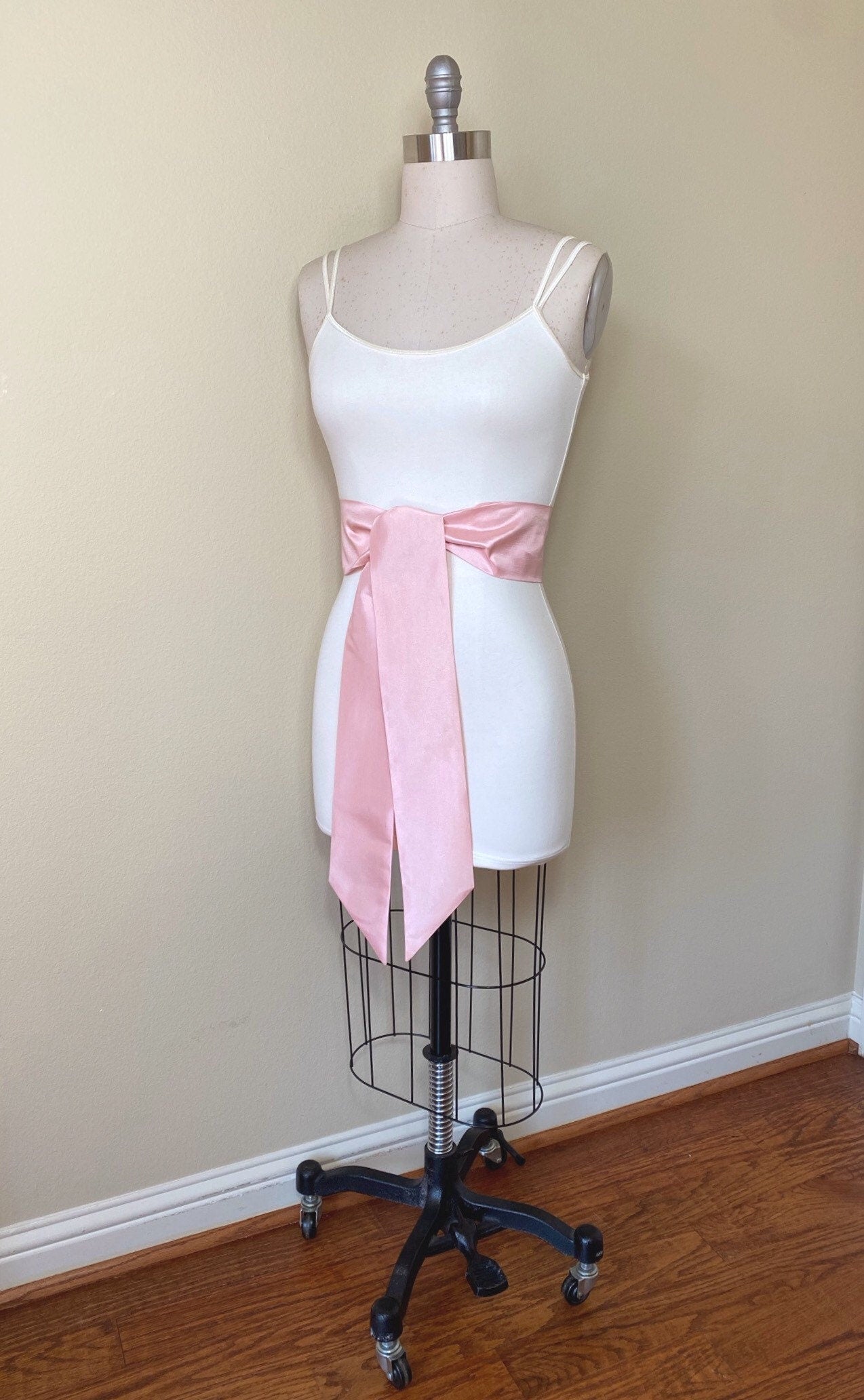 Crisp Taffeta Sash in Warm Blush, Blush Taffeta Bow Belt, Formal Dress Sash, Warm Blush Sash Belt, Taffeta Blush Sash, Satin Swank