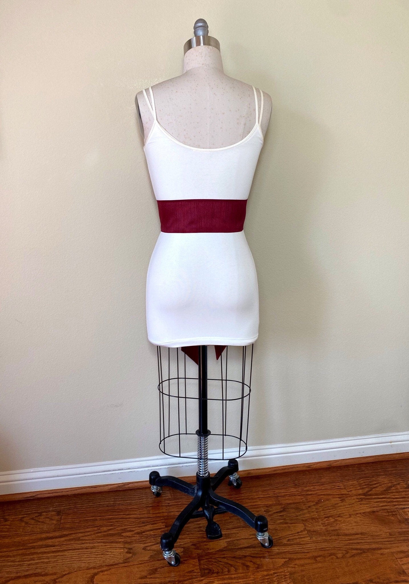 Wide Textured Burgundy Sash Belt, Burgundy Dupioni Sash, Burgundy Dress Sash, Dupioni Fabric Belt, Burgundy Wedding & Bridesmaid Satin Swank