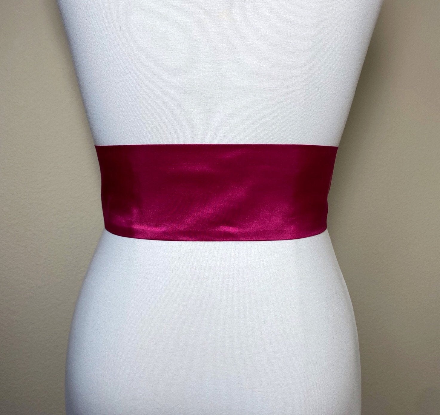 Crisp Taffeta Sash in Vivid Raspberry, Taffeta Bow Belt, Formal Dress Sash, Raspberry Pink Sash Belt, Satin Swank