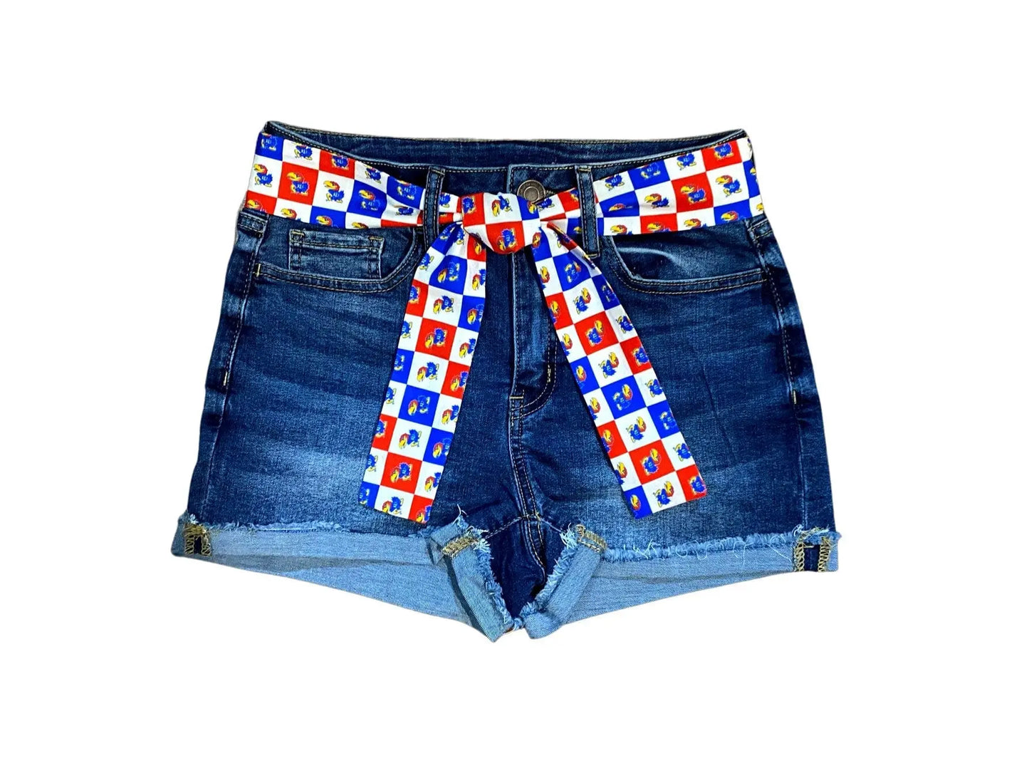 Kansas Jayhawks Tailgate Outfit, University of Kansas Sash Belt, KU Game Day Outfit, Kansas Game Day Clothes,  KU Tailgate + More Colleges