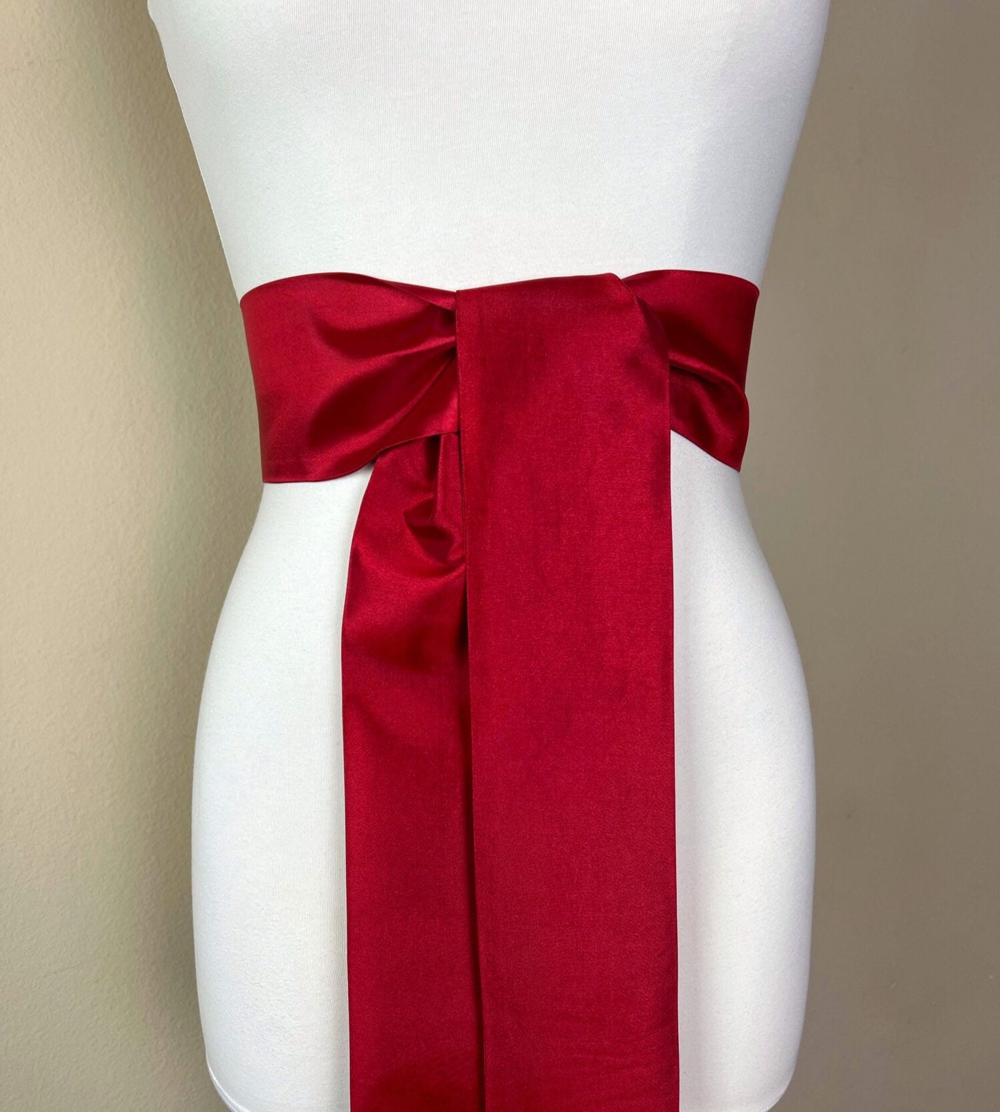 Crisp Taffeta Sash in Cherry Red, Deep Red Taffeta Sash Belt, Dark Red Dress Sash, Cherry Red Sash Belt, Red Wedding Dress Sash, Satin Swank