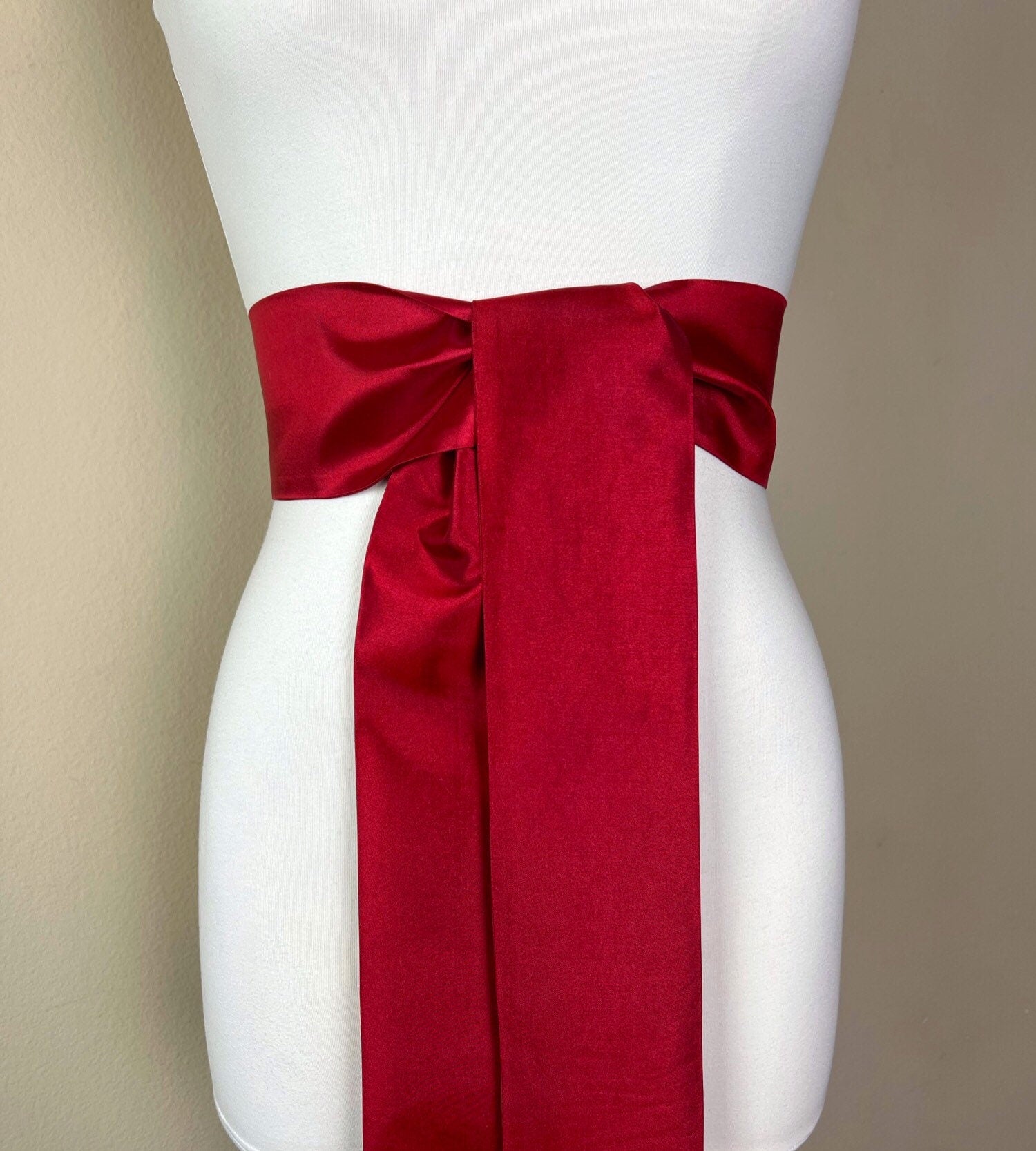 Crisp Taffeta Sash in Cherry Red, Deep Red Taffeta Sash Belt, Dark Red Dress Sash, Cherry Red Sash Belt, Red Wedding Dress Sash, Satin Swank