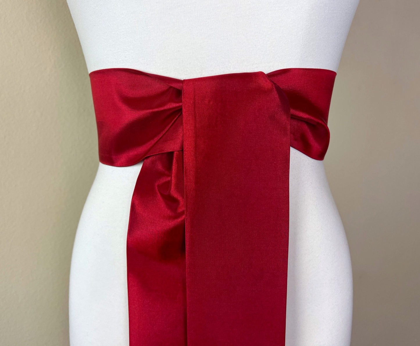Crisp Taffeta Sash in Cherry Red, Deep Red Taffeta Sash Belt, Dark Red Dress Sash, Cherry Red Sash Belt, Red Wedding Dress Sash, Satin Swank