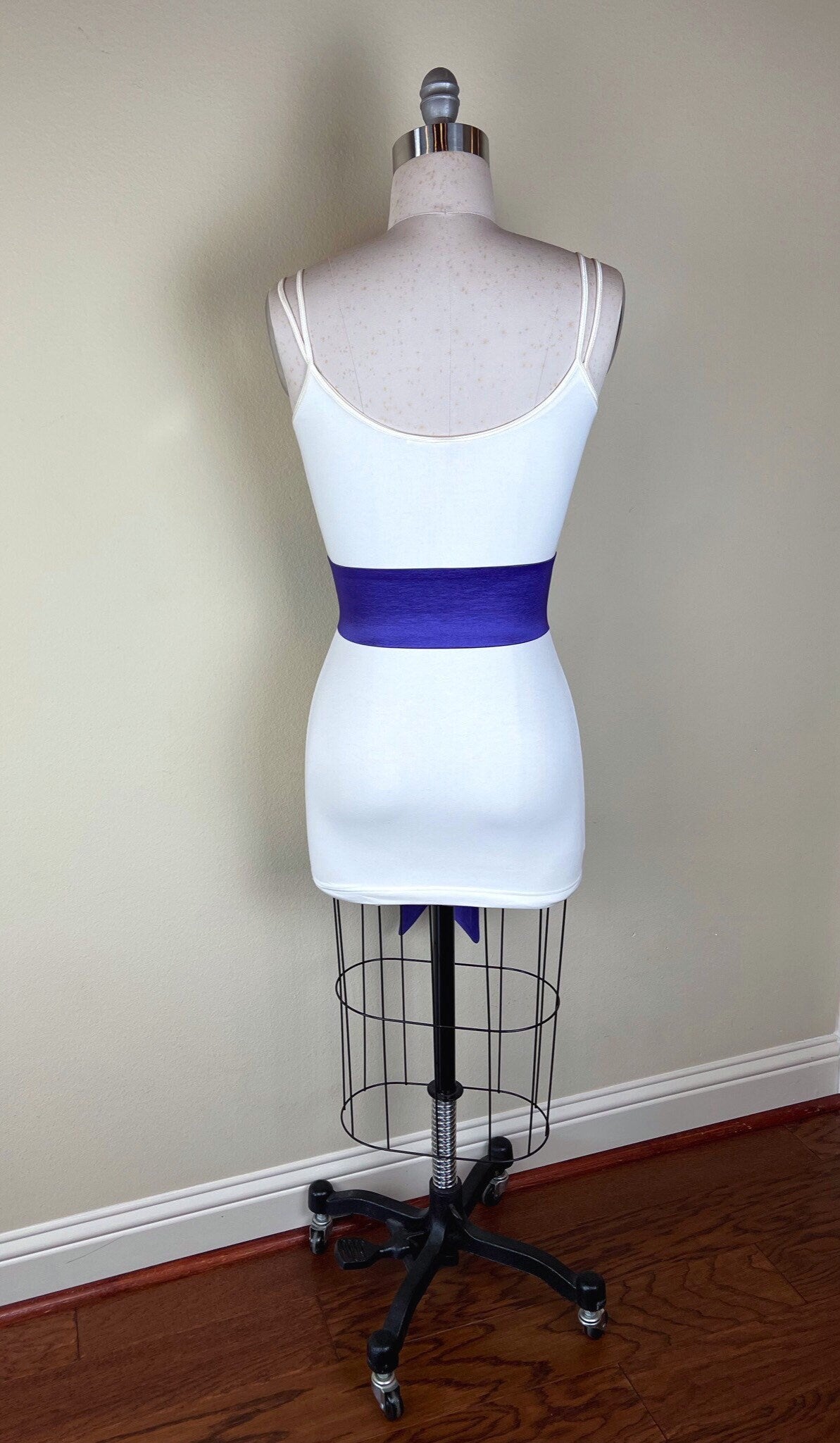 Crisp Taffeta Sash in Royal Purple, Purple Taffeta Sash Belt, Purple Dress Sash, Purple Sash Belt, Purple Wedding Sash, Satin Swank