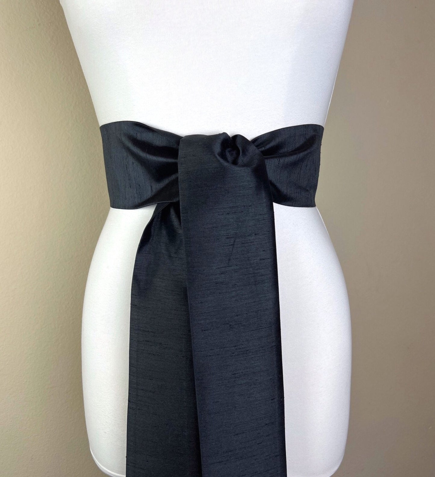 Wide Textured Black Sash Belt, Black Dupioni Sash, Black Dress Sash, Dupioni Fabric Belt, Black Wedding Sash, Bridesmaid Dress, Satin Swank