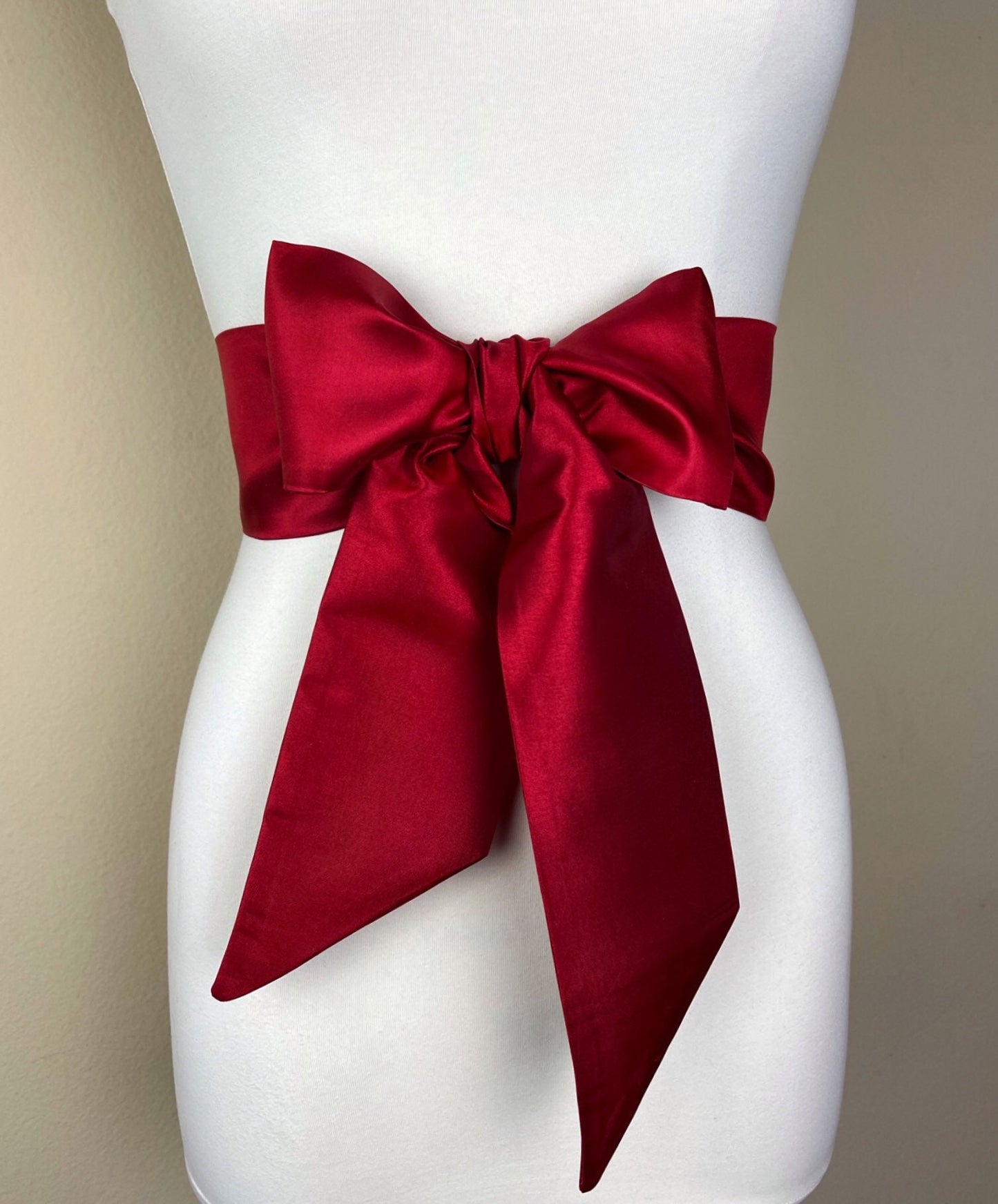 Crisp Taffeta Sash in Cherry Red, Deep Red Taffeta Sash Belt, Dark Red Dress Sash, Cherry Red Sash Belt, Red Wedding Dress Sash, Satin Swank