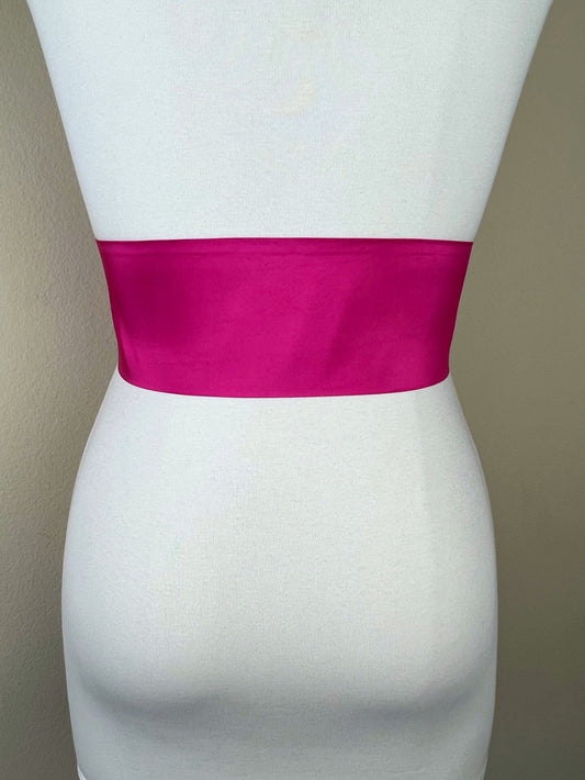 Crisp Taffeta Sash in Shocking Pink, Taffeta Bow Belt, Hot Pink Taffeta Sash, Formal Dress Sash, Hot Pink Sash Belt Taffeta Belt Satin Swank