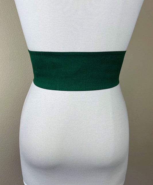 Wide Textured Alpine Green Sash Belt, Green Dupioni Sash, Dark Green Dress Sash, Dupioni Belt, Green Wedding & Bridesmaid Sash, Satin Swank