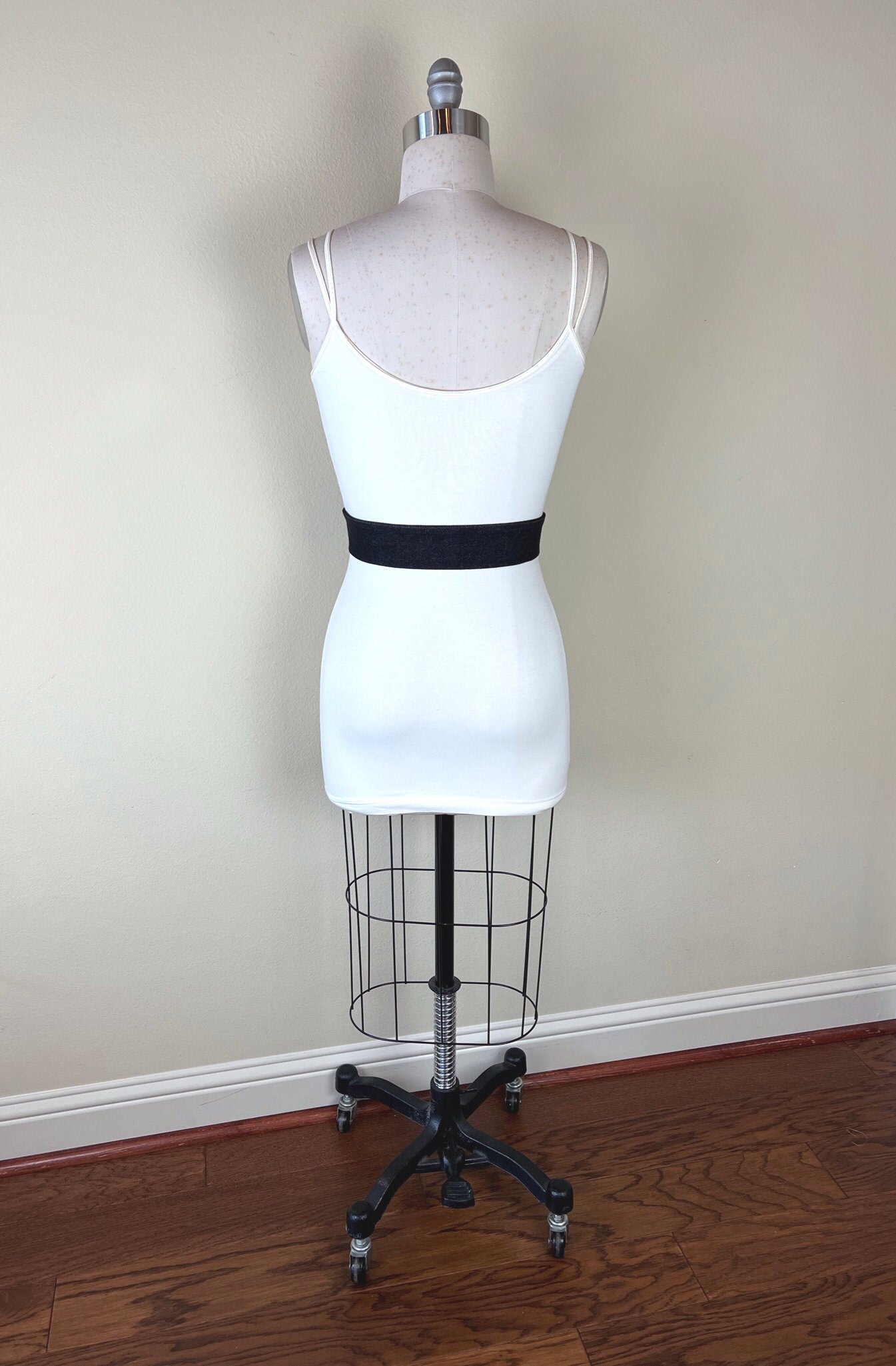 Narrow Black Denim Sash, Black Denim Belt, Black Wash Denim Accessories, Sash Belt, Dark Denim Belt, Black Pepper Denim Sash, Satin Swank