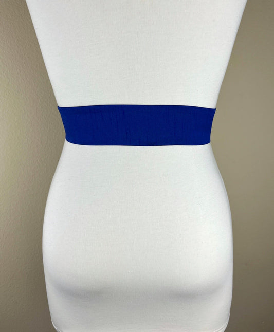 Narrow Textured Electric Blue Sash, Blue Dupioni Sash Belt, Cobalt Blue Sash, Blue Dupioni Belt, Blue Wedding, Blue Dress Sash, Satin Swank