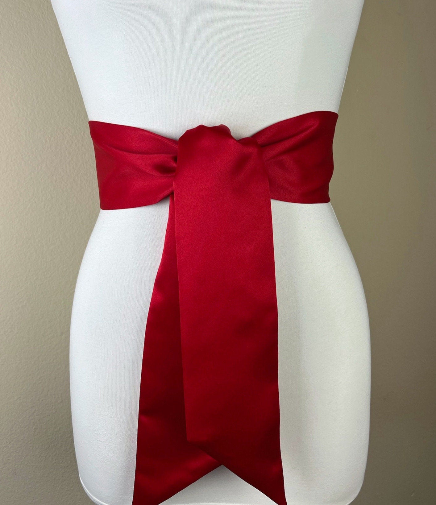 Wide Red Sash in Matte Satin, Wide Red Sash Belt, Red Dress Sash, Matte Red Sash, Formal Dress Sash, Red Belt, Red Waist Sash, Satin Swank