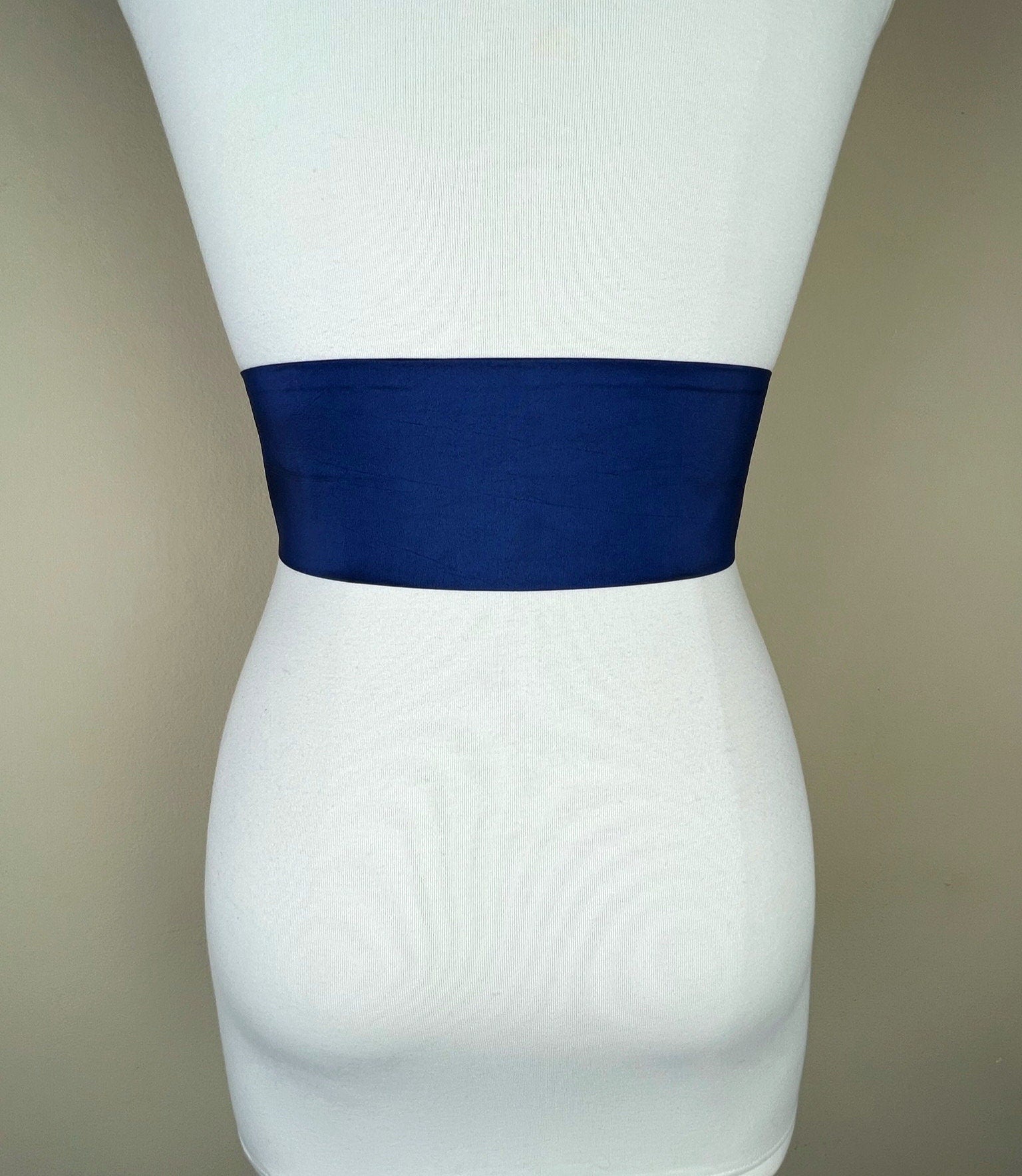 Crisp Taffeta Sash in Navy Blue, Navy Taffeta Bow Belt, Formal Navy Dress Sash, Taffeta Ball Gown Sash, Navy Sash Belt, Satin Swank