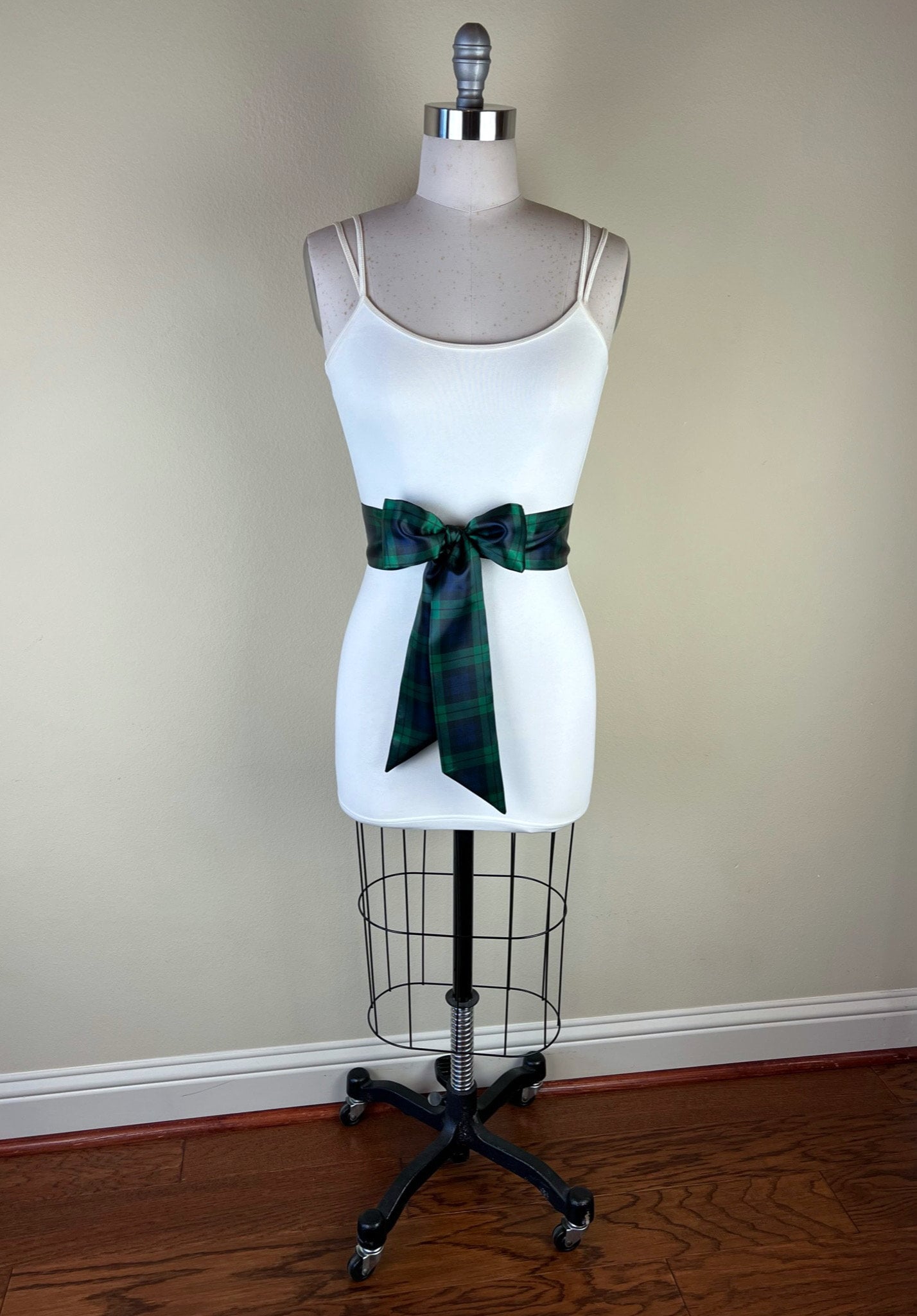 Black Watch Satin Sash, Black Watch Tartan Sash Belt, Blackwatch Plaid Waist Sash, Black Watch Regiment Tartan of Scotland, Satin Swank