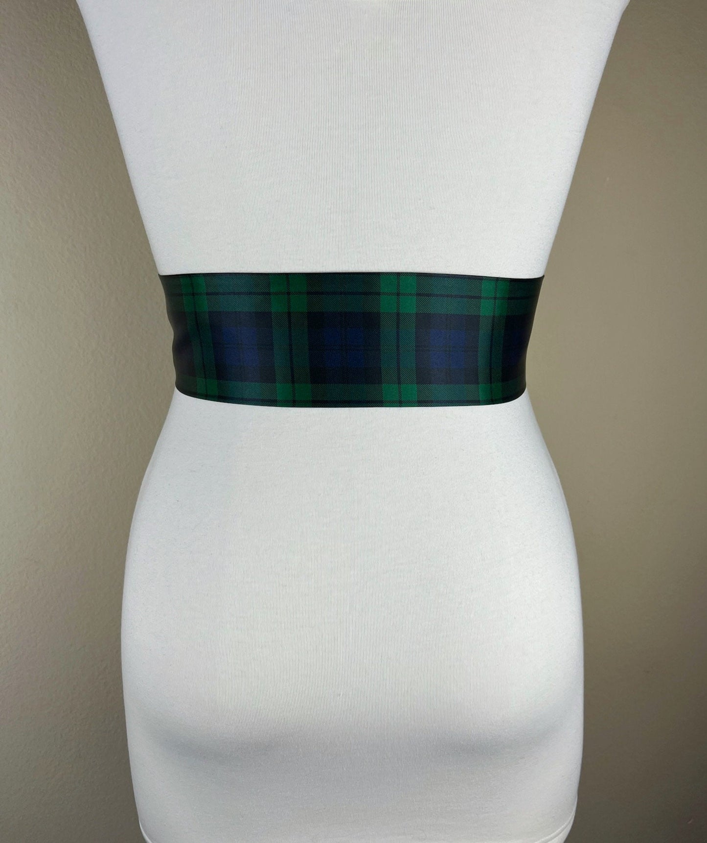 Black Watch Satin Sash, Black Watch Tartan Sash Belt, Blackwatch Plaid Waist Sash, Black Watch Regiment Tartan of Scotland, Satin Swank