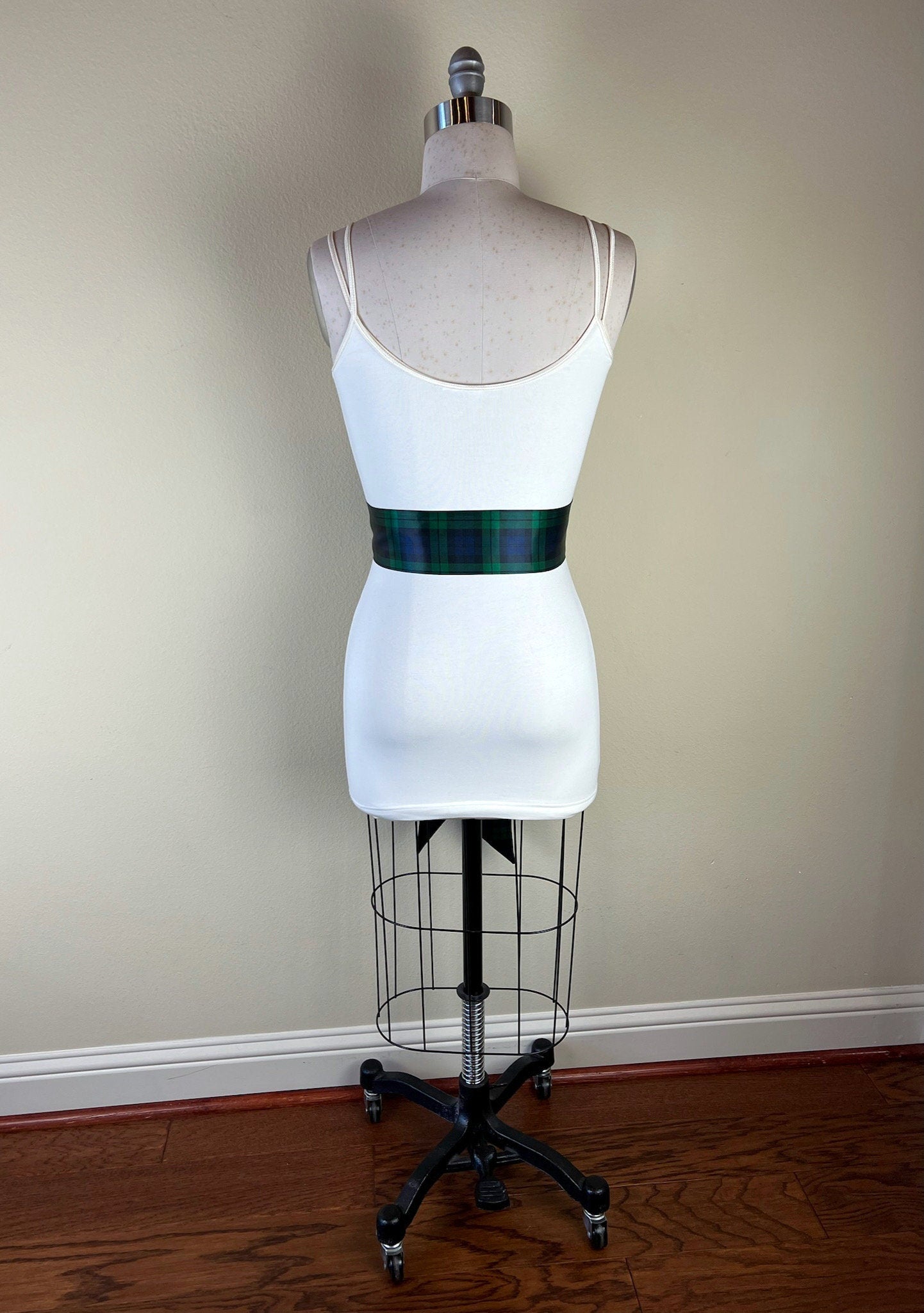 Black Watch Satin Sash, Black Watch Tartan Sash Belt, Blackwatch Plaid Waist Sash, Black Watch Regiment Tartan of Scotland, Satin Swank