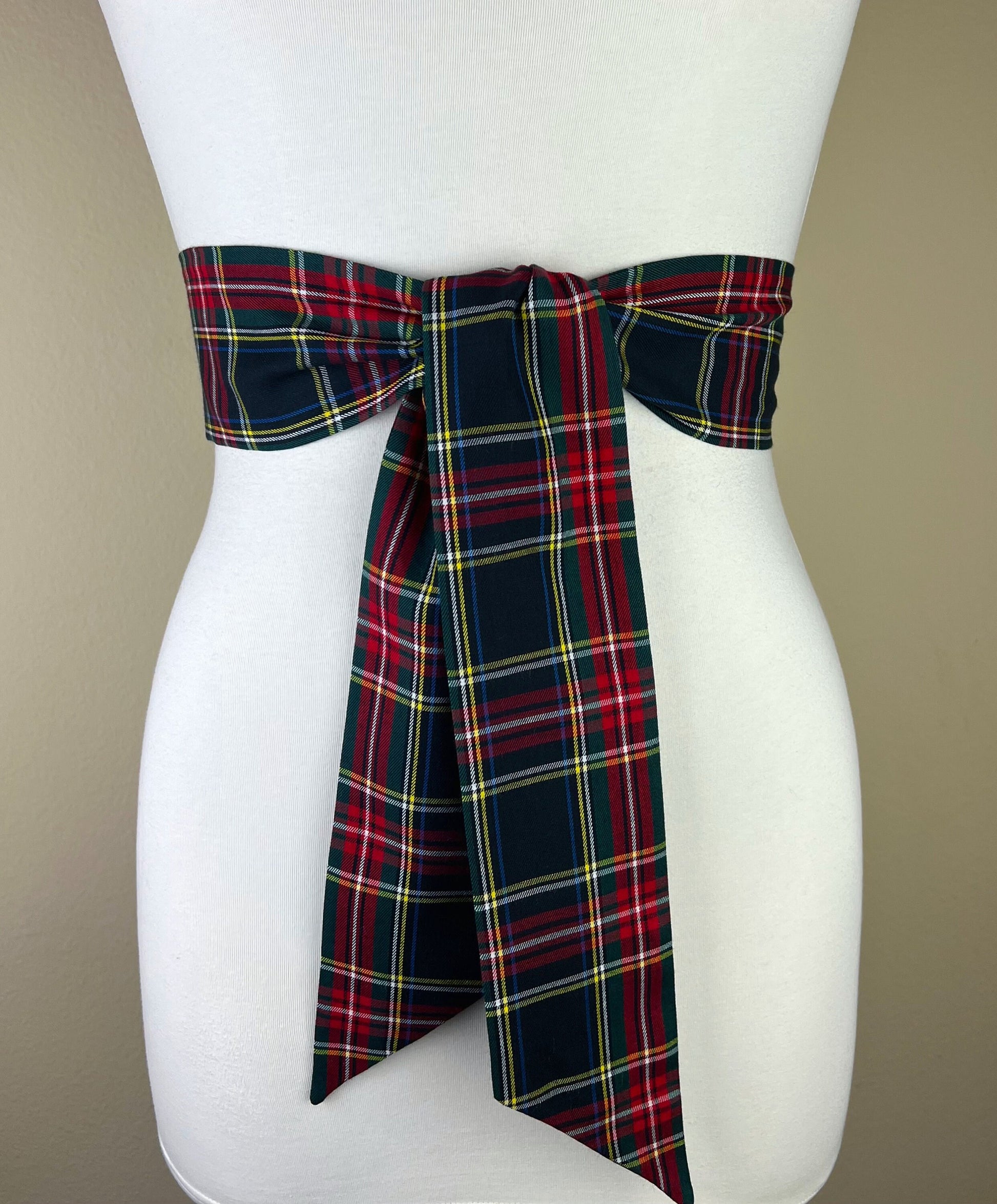 Royal Stewart Black Tartan Sash Belt, Stewart Clan Tartan Plaid Sash, Black Stewart Tartan Sash, Scottish Tartan Accessories, Satin Swank