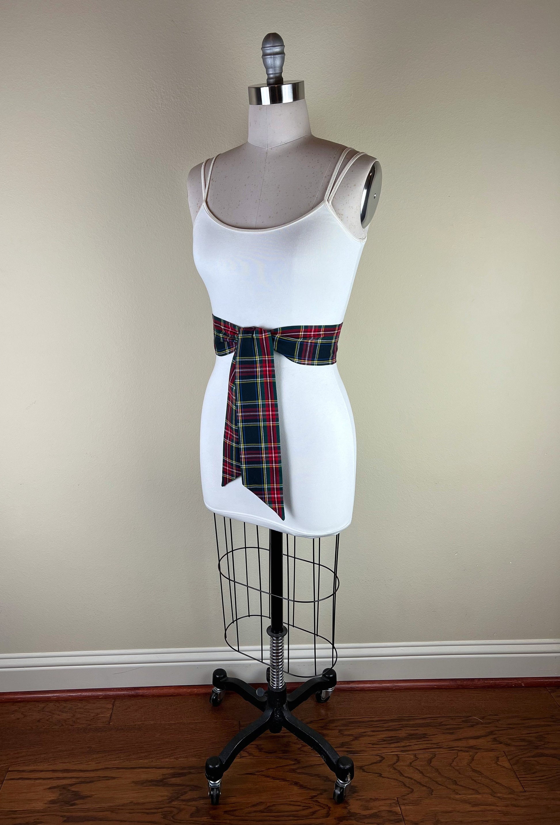 Royal Stewart Black Tartan Sash Belt, Stewart Clan Tartan Plaid Sash, Black Stewart Tartan Sash, Scottish Tartan Accessories, Satin Swank