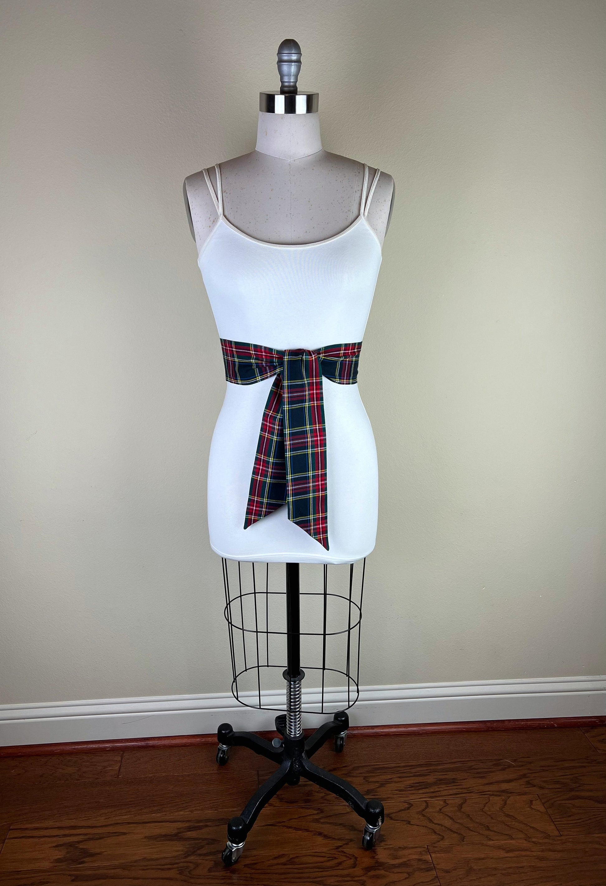 Royal Stewart Black Tartan Sash Belt, Stewart Clan Tartan Plaid Sash, Black Stewart Tartan Sash, Scottish Tartan Accessories, Satin Swank