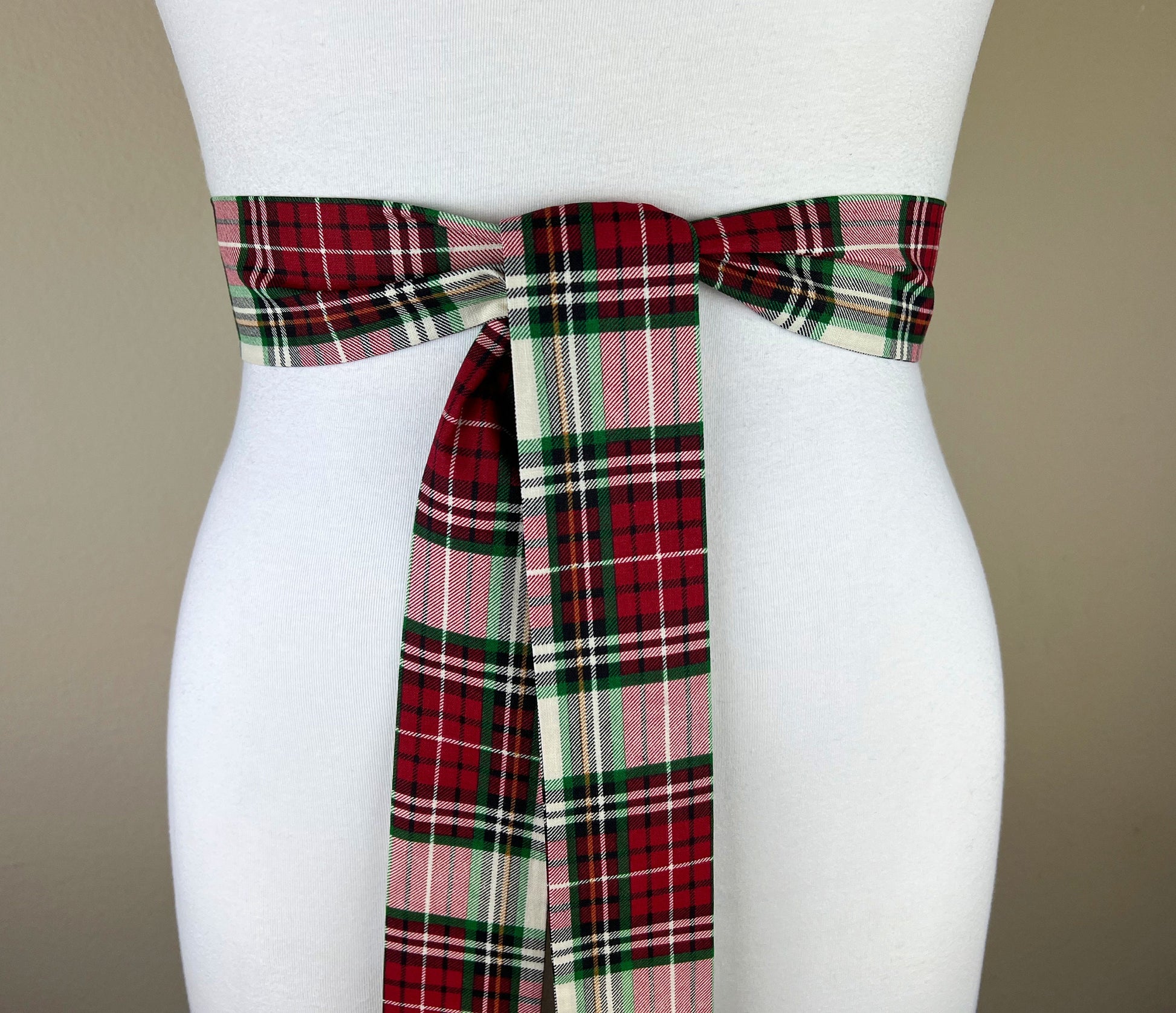 Narrow Stewart Dress Tartan Sash, Stewart Tartan Sash Belt, Red Plaid Sash, Tartan Plaid Belt, Tartan Accessories, Tartan Belt, Satin Swank