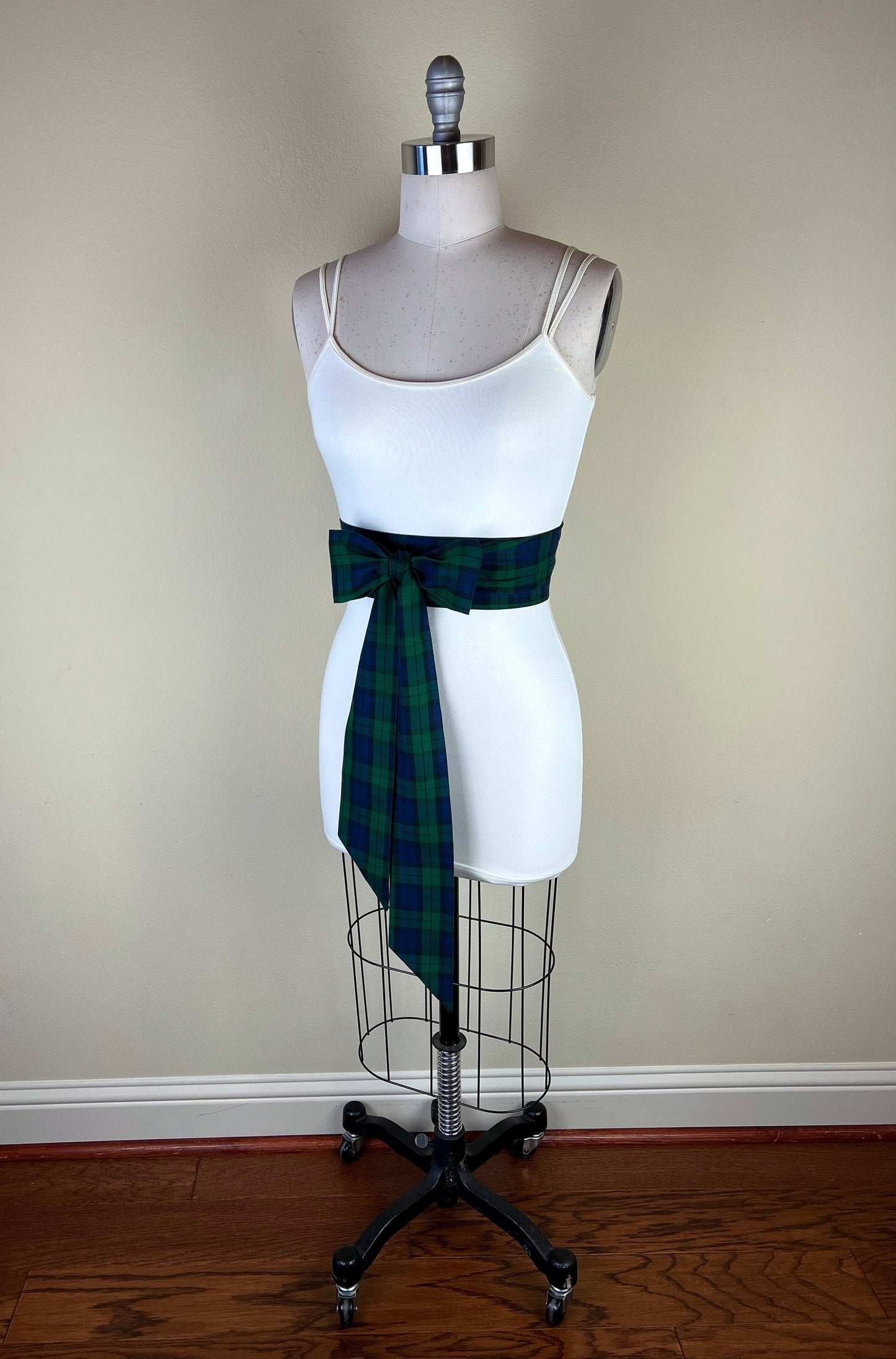 Black Watch Tartan Sash, Black Watch Plaid Sash, Extra Long Black Watch Tartan Wedding Sash, Black Watch Tartan Accessories, Satin Swank