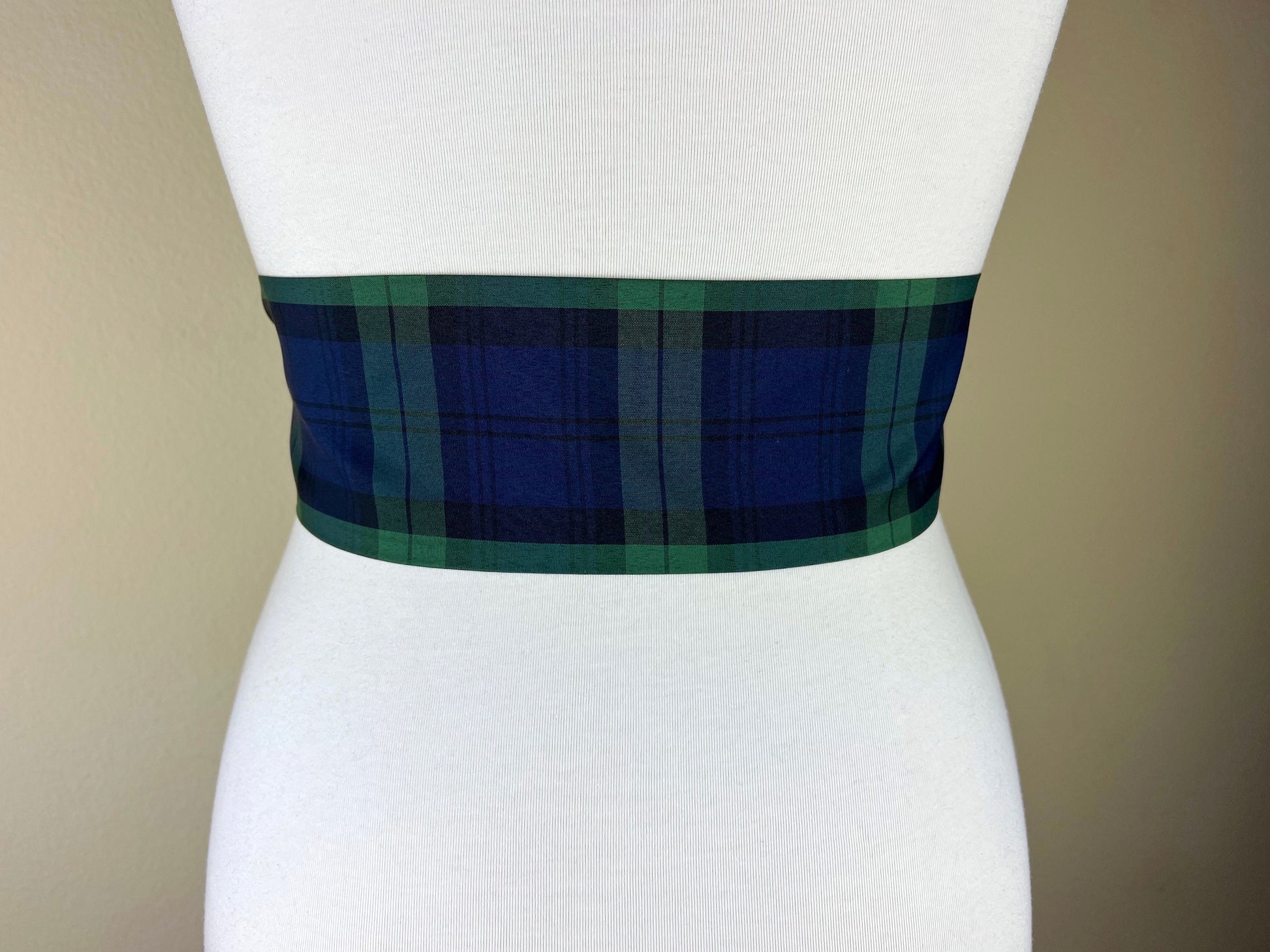 Taffeta Black Watch Tartan Sash, Black Watch Plaid Taffeta Sash, Black Watch Taffeta Dress Sash, Black Watch Accessories, Satin Swank