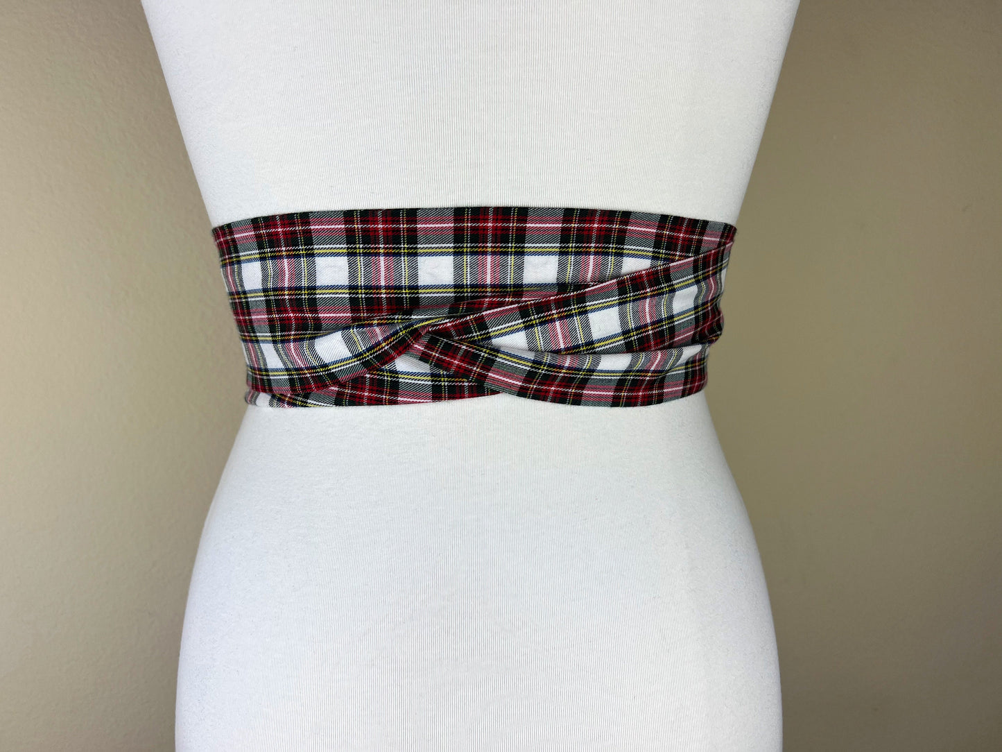 Stewart Dress Tartan Sash Belt, Stewart Tartan Sash, Christmas Plaid Sash Belt, Stewart Plaid Sash, Holiday Dress Accessories, Satin Swank