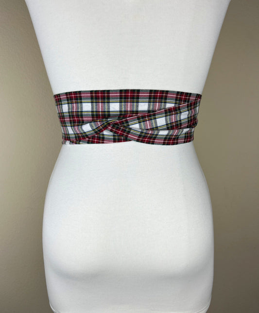 Stewart Dress Tartan Sash Belt, Stewart Tartan Sash, Christmas Plaid Sash Belt, Stewart Plaid Sash, Holiday Dress Accessories, Satin Swank
