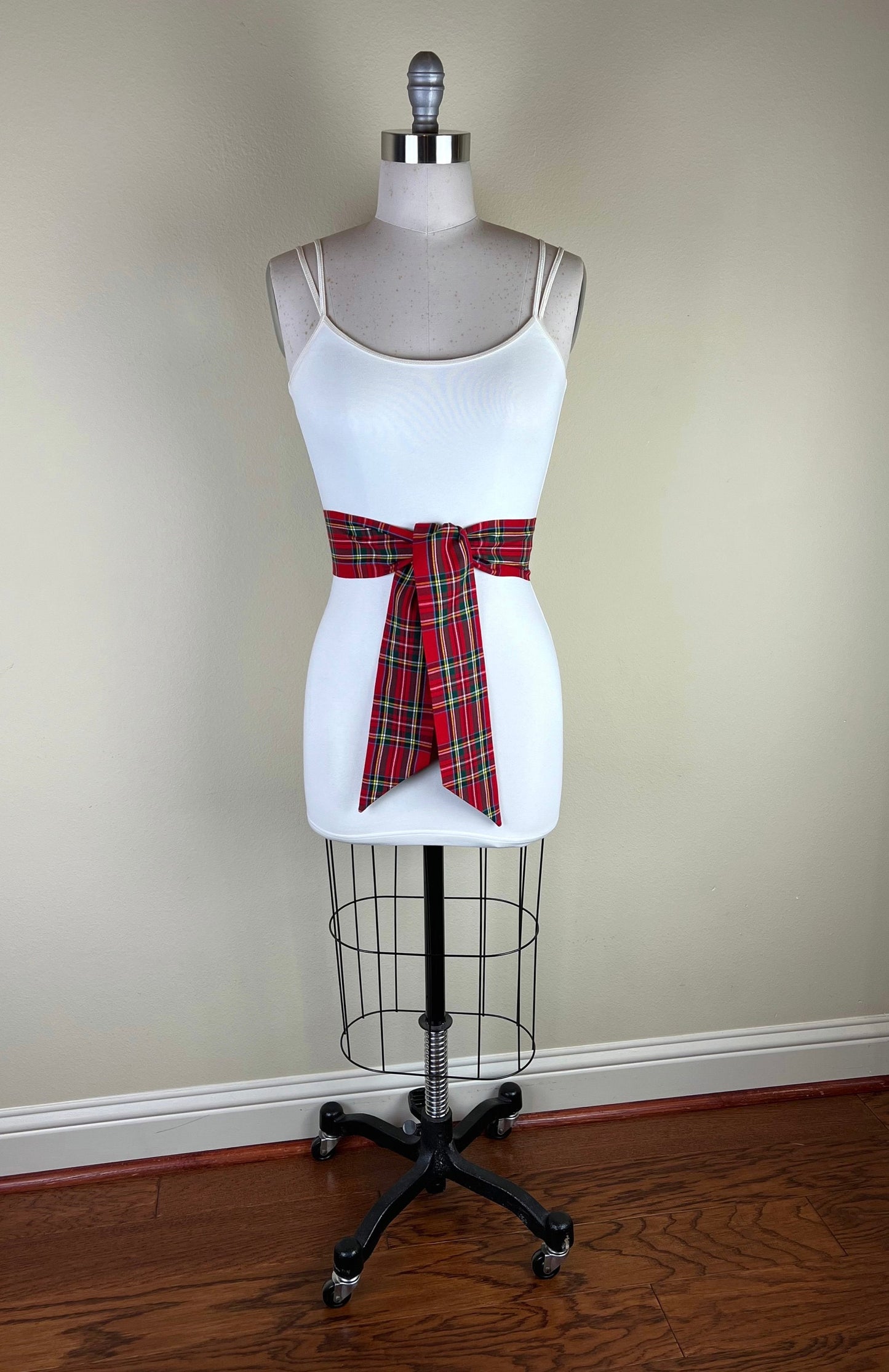 Wide Royal Stewart Tartan Sash Belt, Stewart Clan Tartan Plaid Sash, Red Plaid Sash, Red Tartan, Scottish Tartan Accessories, Satin Swank