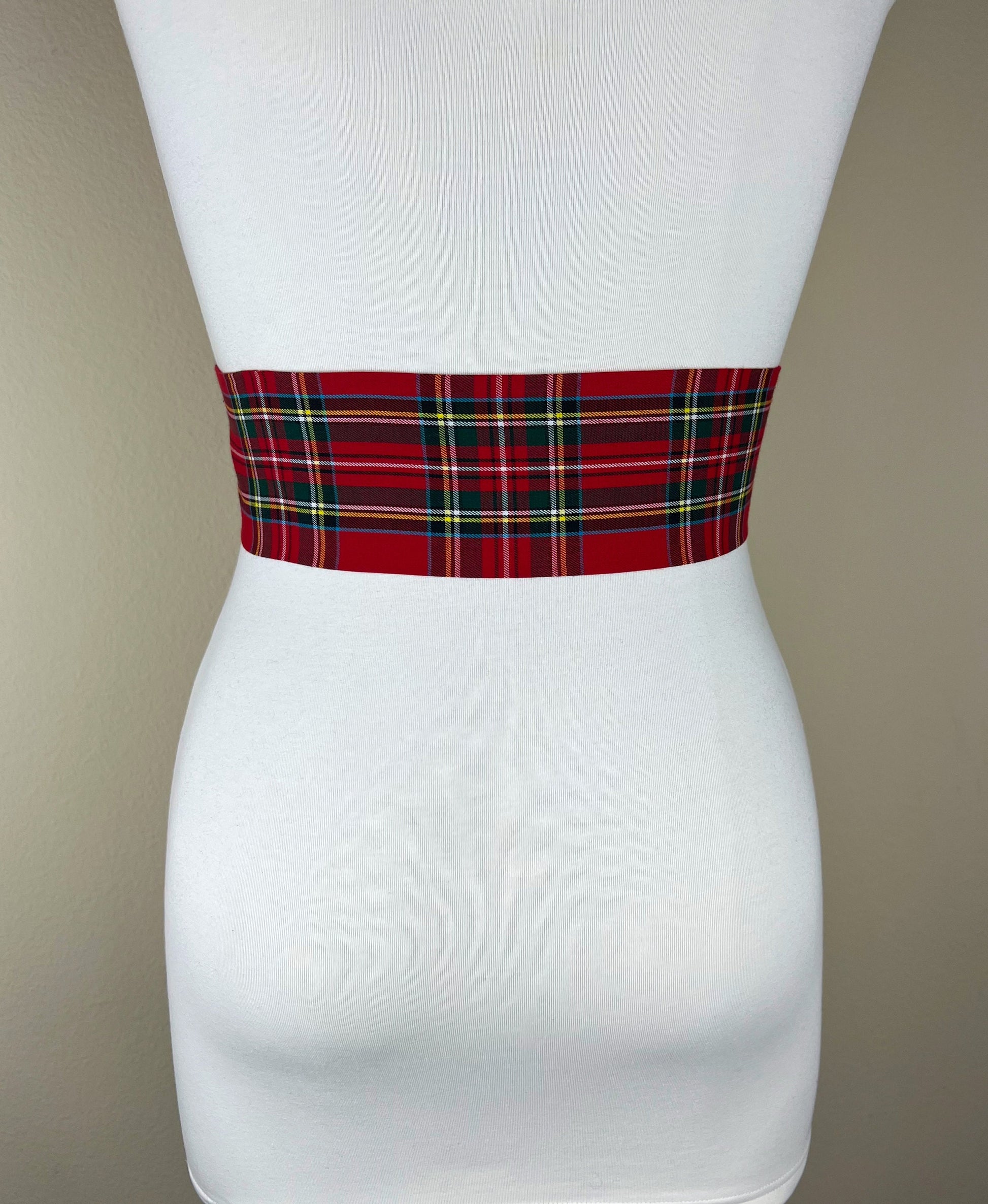 Wide Royal Stewart Tartan Sash Belt, Stewart Clan Tartan Plaid Sash, Red Plaid Sash, Red Tartan, Scottish Tartan Accessories, Satin Swank