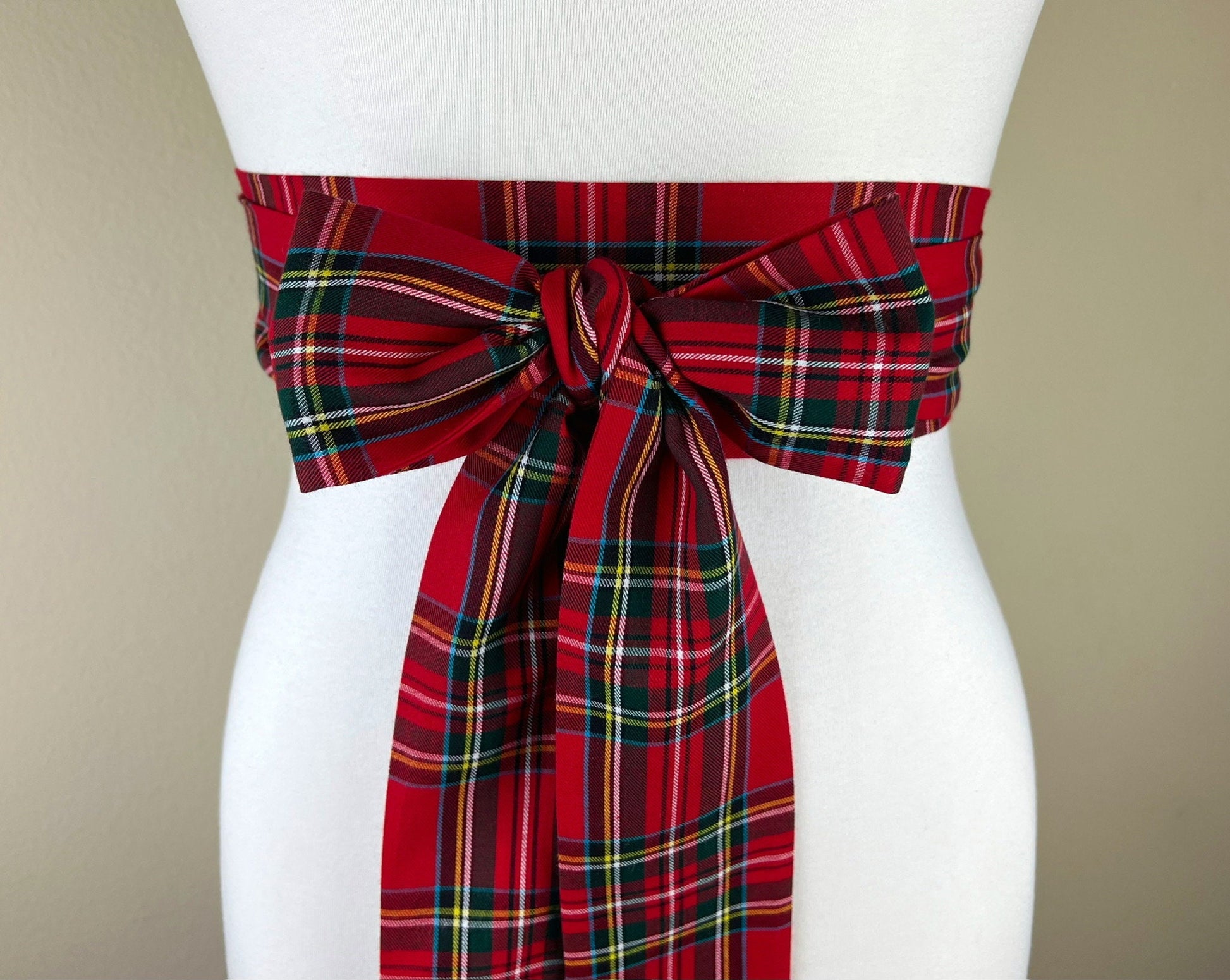 Royal Stewart Tartan Sash, Tartan Plaid Sash, Red Plaid Sash Belt, Royal Stewart Tartan Wedding, Scottish Tartan Accessories, Satin Swank
