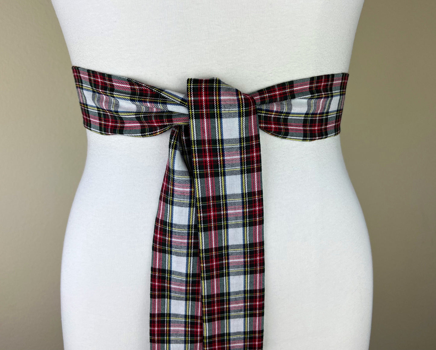 Narrow Stewart Tartan Sash Stewart Dress Tartan Sash Belt Plaid Sash, Stewart Clan Tartan Plaid Scottish, Tartan Accessories Satin Swank