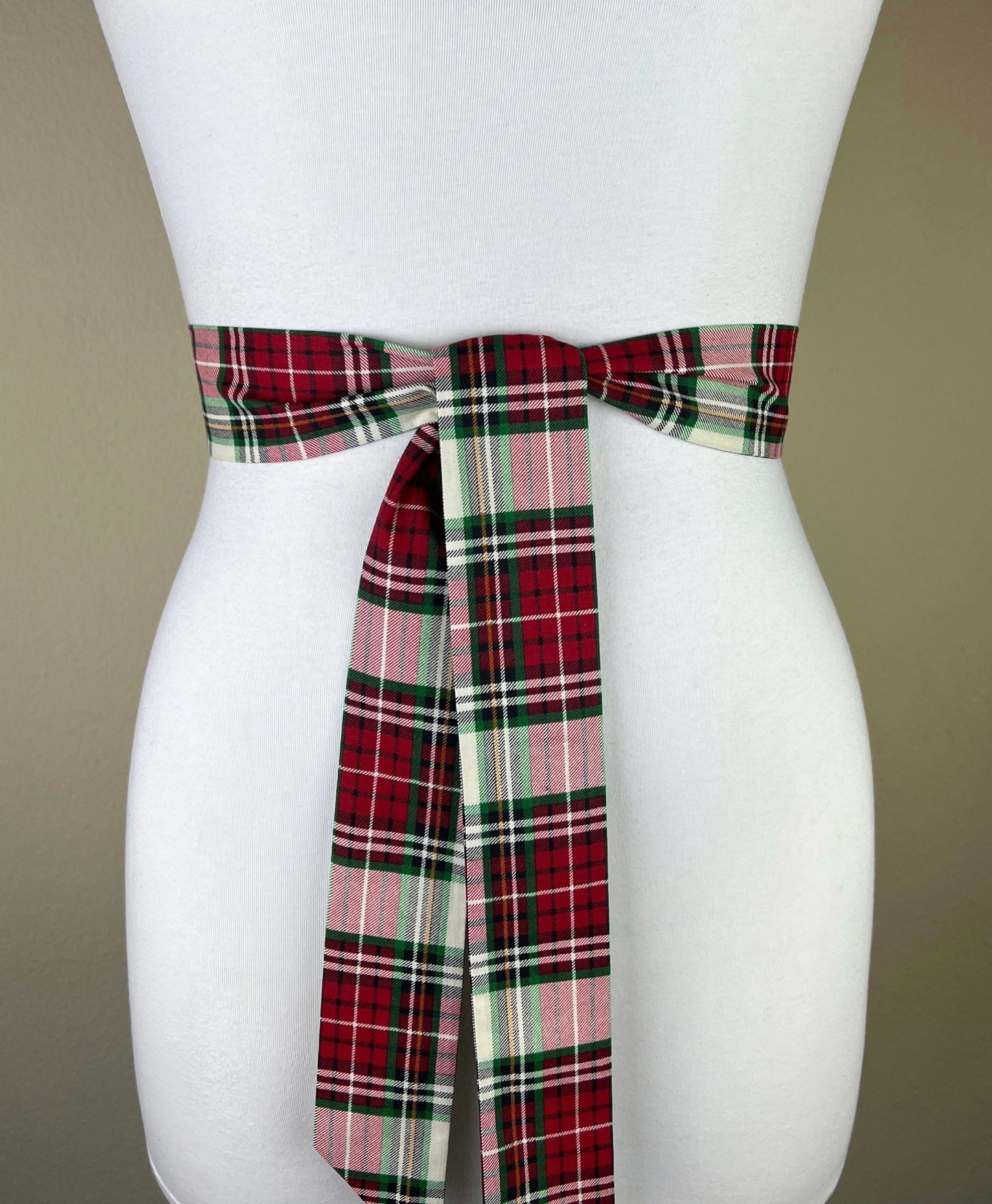 Narrow Stewart Dress Tartan Sash, Stewart Tartan Sash Belt, Red Plaid Sash, Tartan Plaid Belt, Tartan Accessories, Tartan Belt, Satin Swank