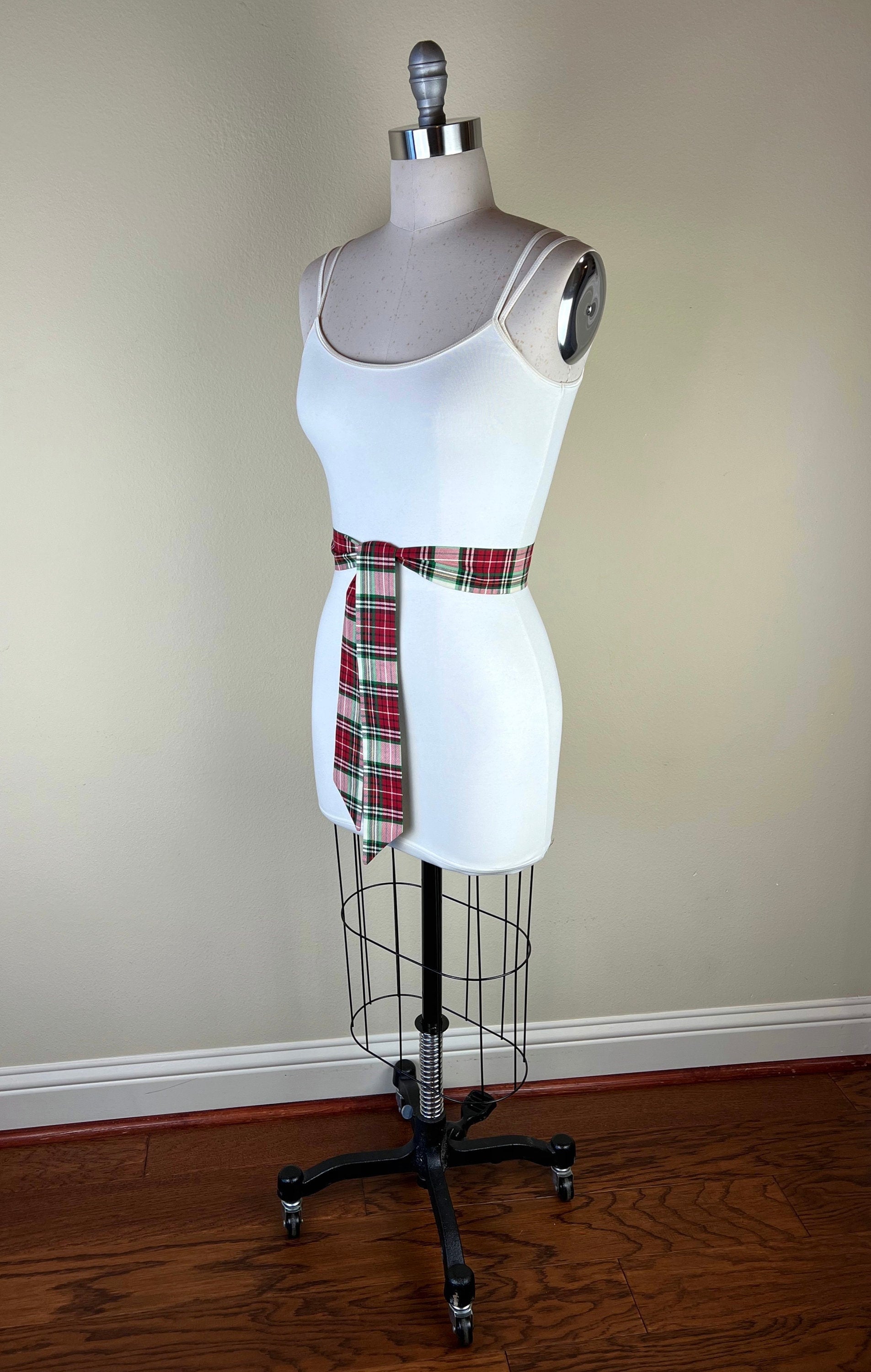 Narrow Stewart Dress Tartan Sash, Stewart Tartan Sash Belt, Red Plaid Sash, Tartan Plaid Belt, Tartan Accessories, Tartan Belt, Satin Swank